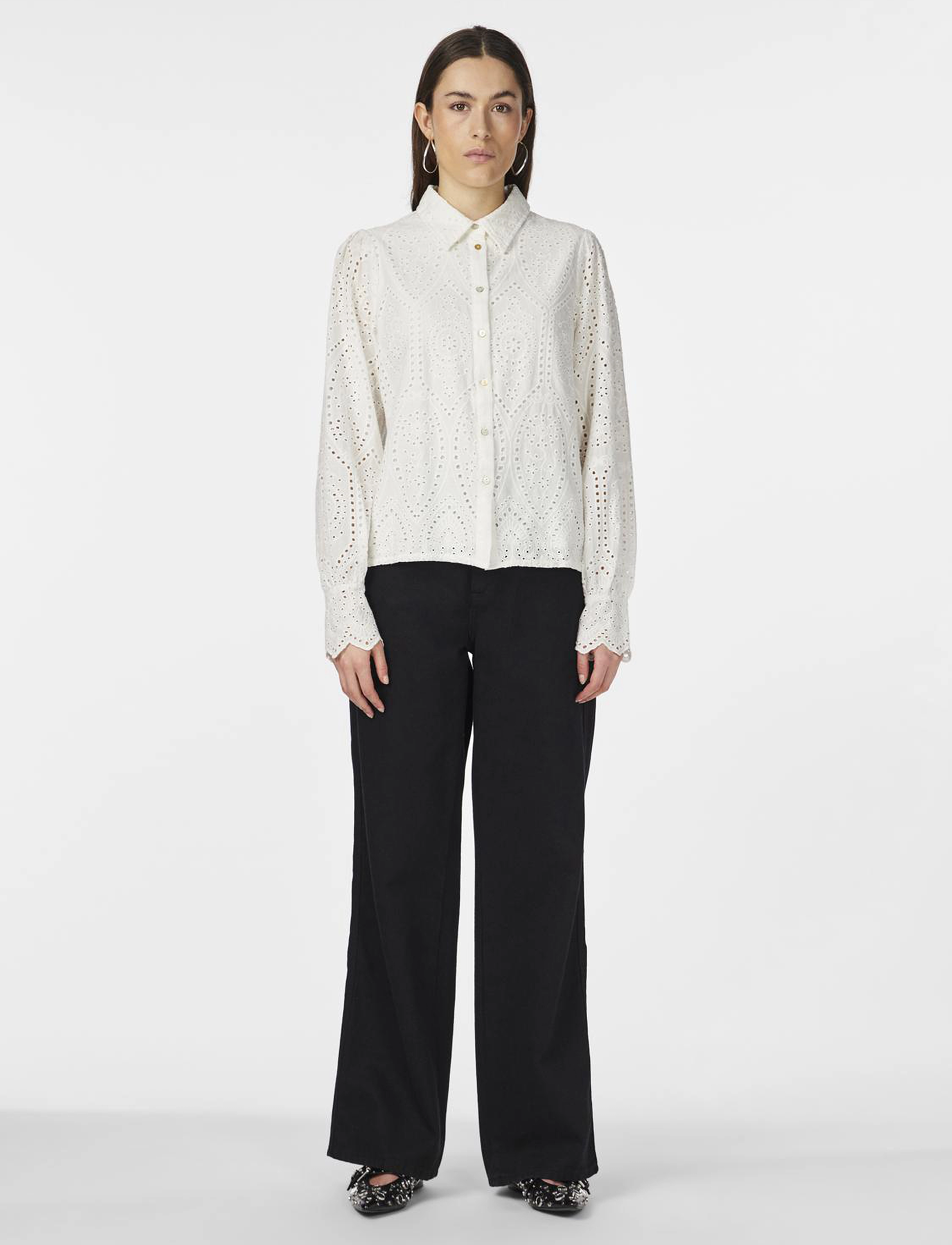 YAS - YASHOLI LS SHIRT S. NOOS - long sleeved blouses - star white - 4