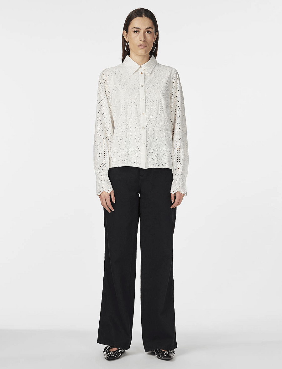 YAS - YASHOLI LS SHIRT S. NOOS - langermede bluser - star white - 4