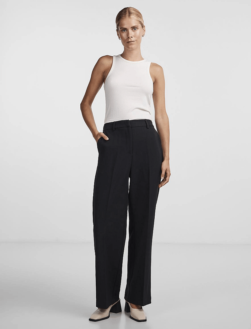 YAS - YASLIKKA HW WIDE PANTS S. NOOS - habitbukser - black - 0