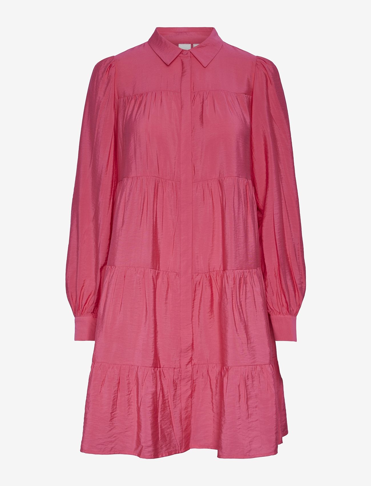 YAS - YASPALA LS SHIRT DRESS S. NOOS - skjortekjoler - raspberry sorbet - 0