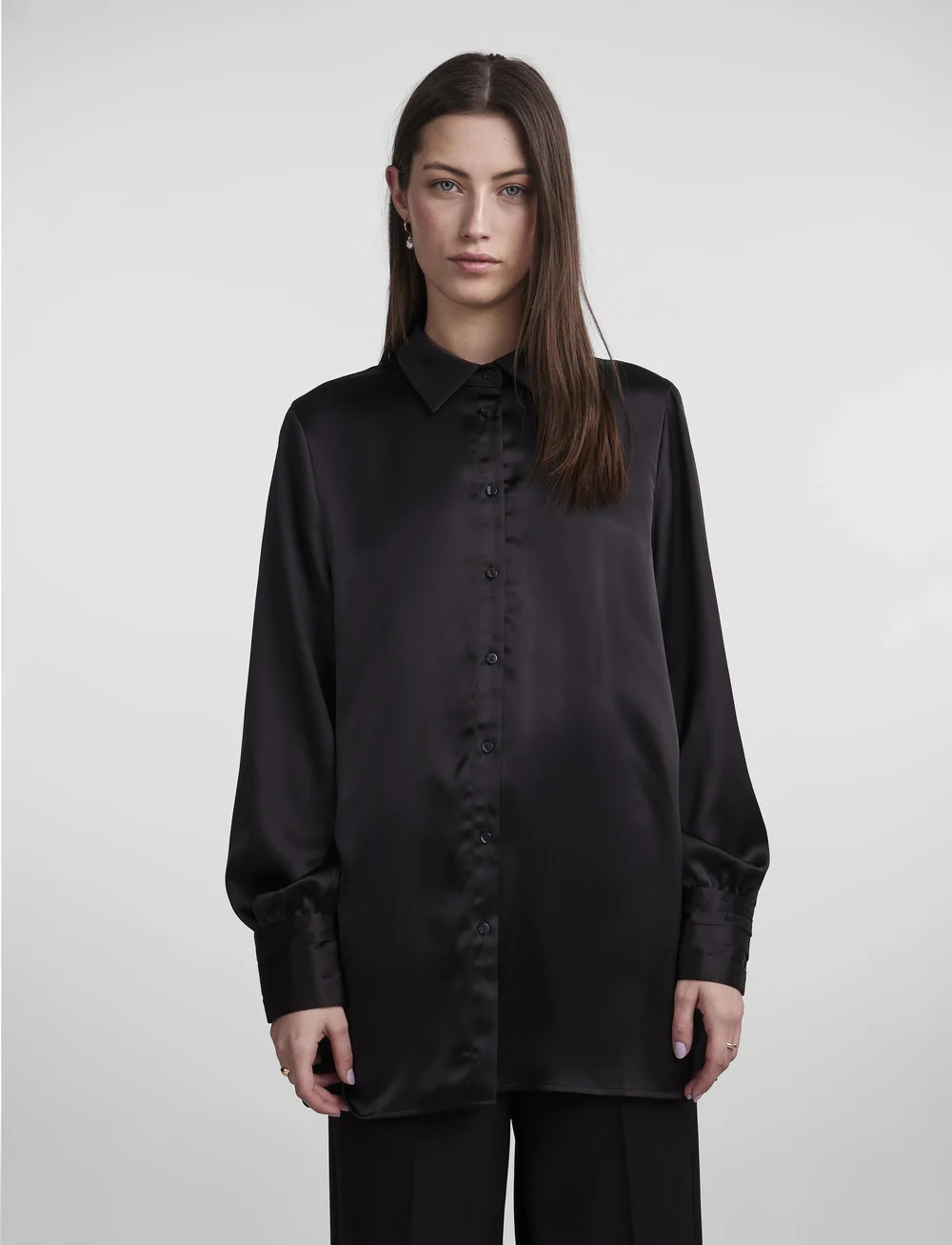 YAS - YASPELLA LS SHIRT S. NOOS - langærmede skjorter - black - 0