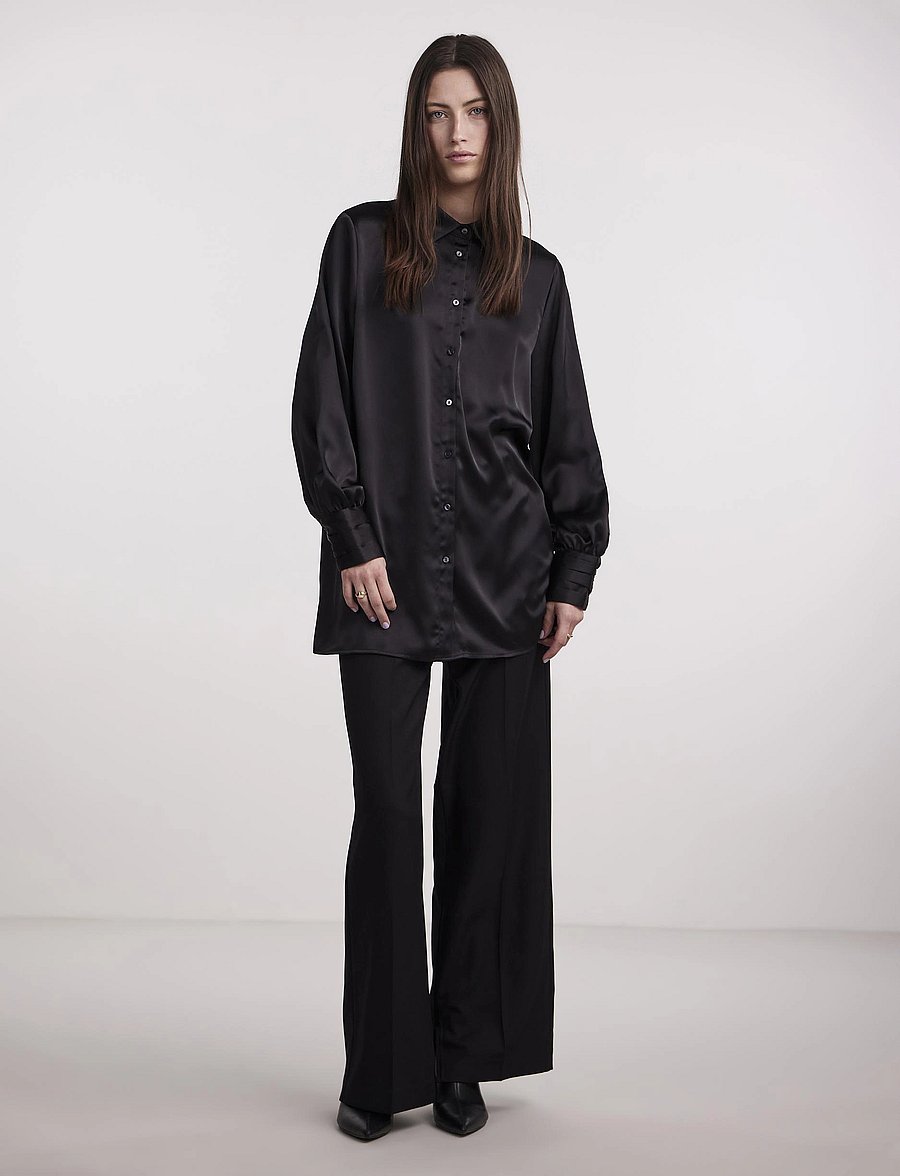 YAS - YASPELLA LS SHIRT S. NOOS - långärmade skjortor - black - 4