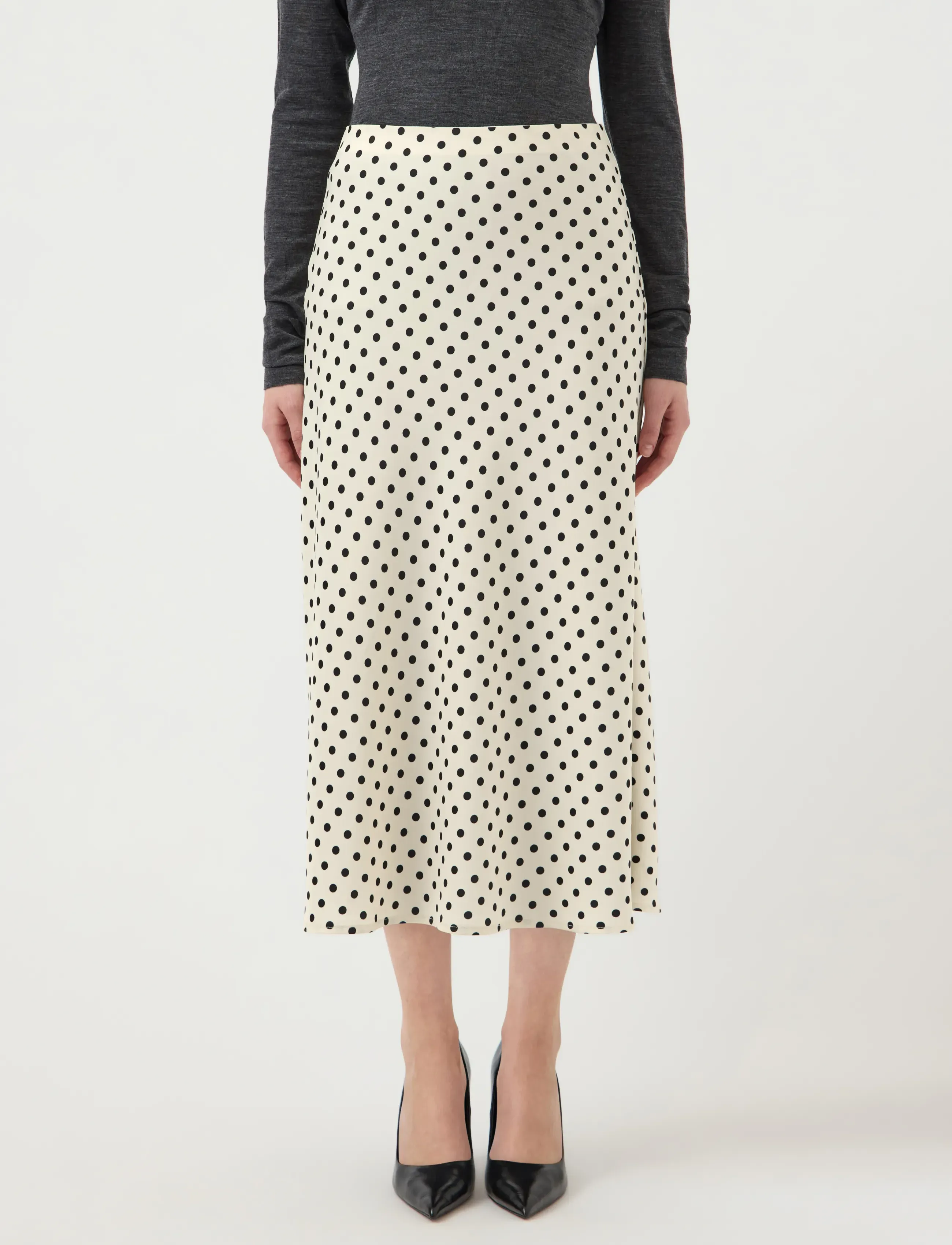 YAS YASPELLA HW MIDI SKIRT S. NOOS - Midi-Röcke - BIRCH / black
