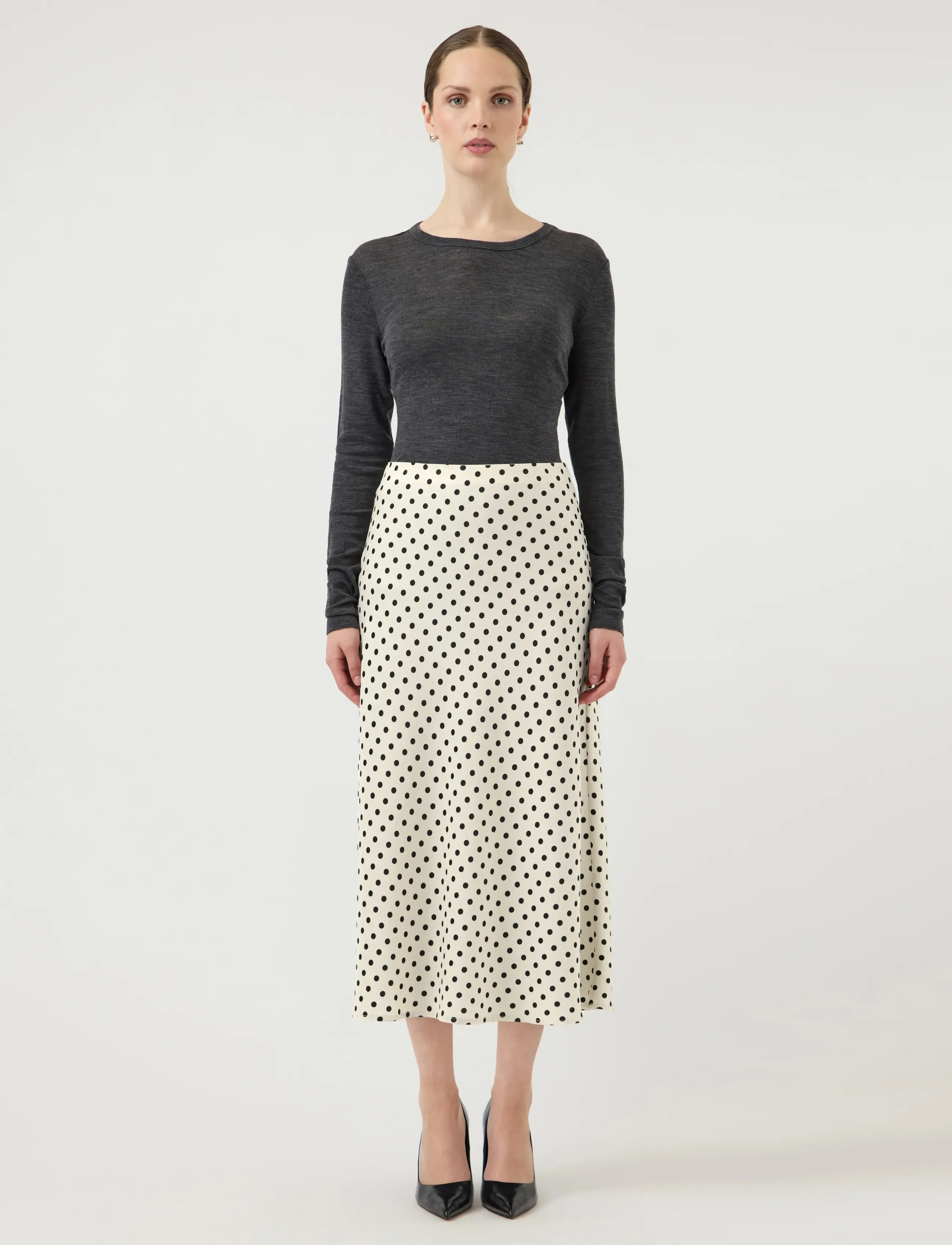YAS - YASPELLA HW MIDI SKIRT S. NOOS - jupes en satin - birch - 4