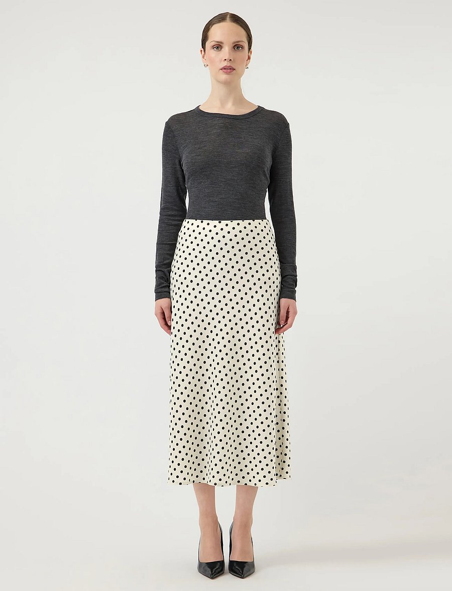 YAS - YASPELLA HW MIDI SKIRT S. NOOS - jupes en satin - birch - 4