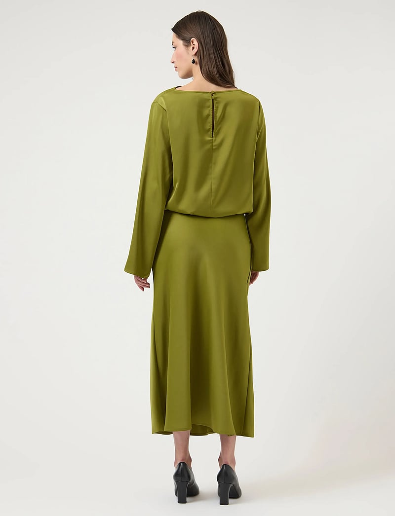 YAS - YASPELLA HW MIDI SKIRT S. NOOS - satinkjolar - cardamom seed - 3