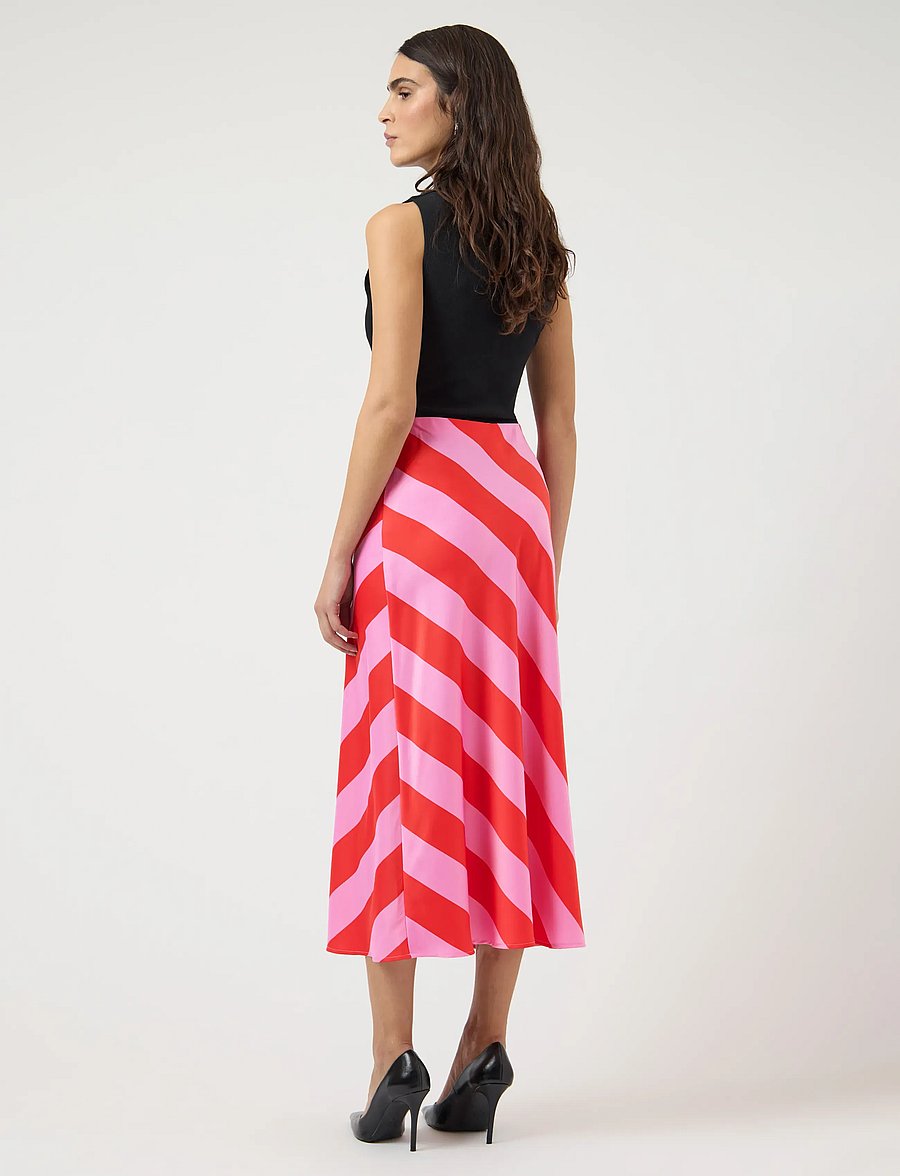 YAS - YASPELLA HW MIDI SKIRT S. NOOS - satínpils - cyclamen - 3