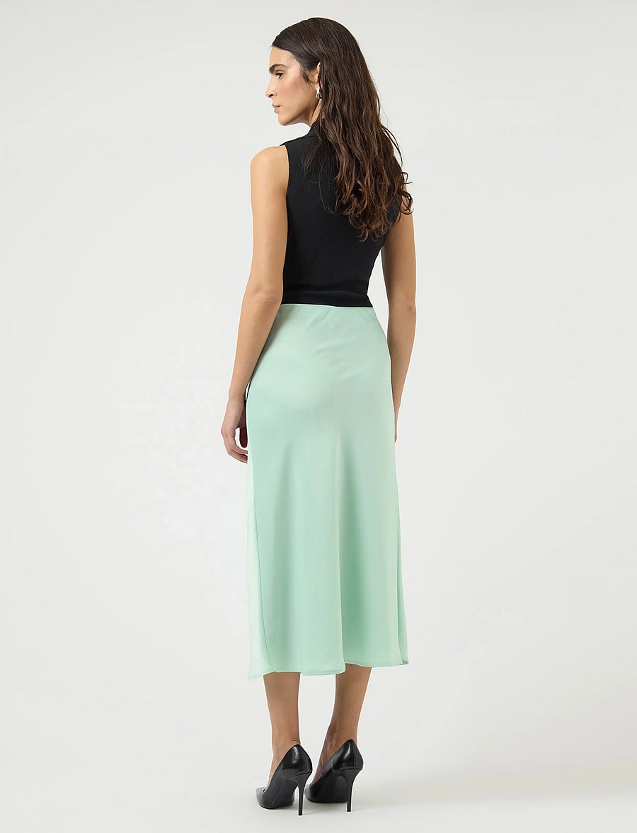 YAS - YASPELLA HW MIDI SKIRT S. NOOS - satinnederdele - lichen - 3
