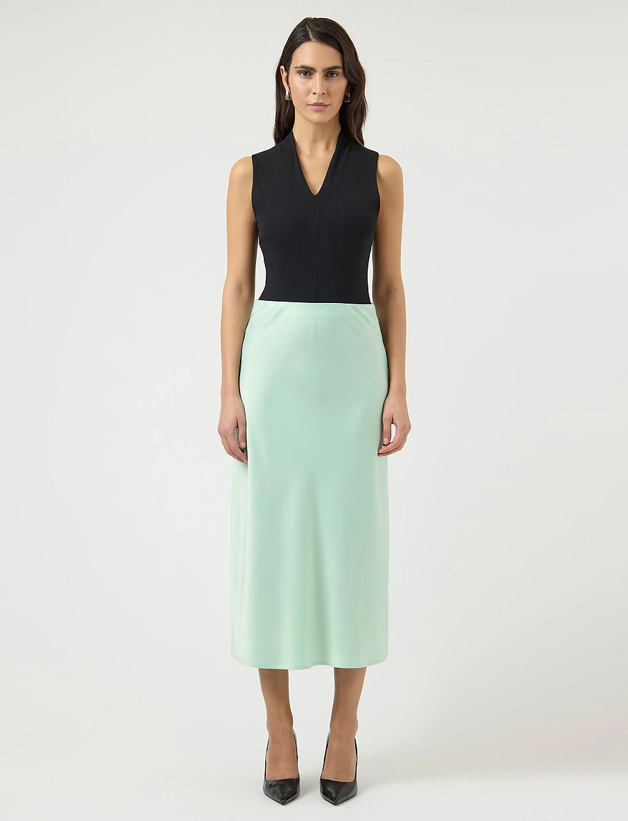 YAS - YASPELLA HW MIDI SKIRT S. NOOS - satinnederdele - lichen - 4