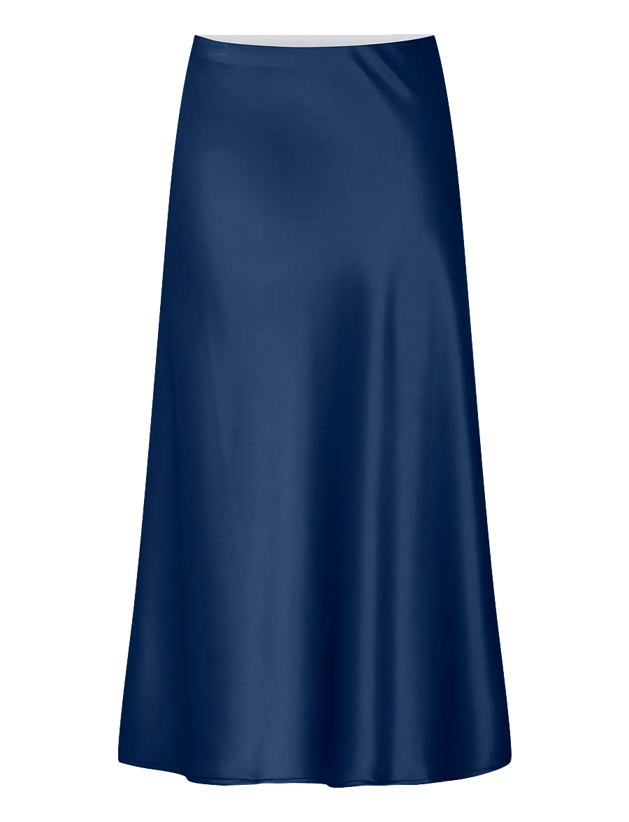 YAS - YASPELLA HW MIDI SKIRT S. NOOS - jupes en satin - navy peony - 1