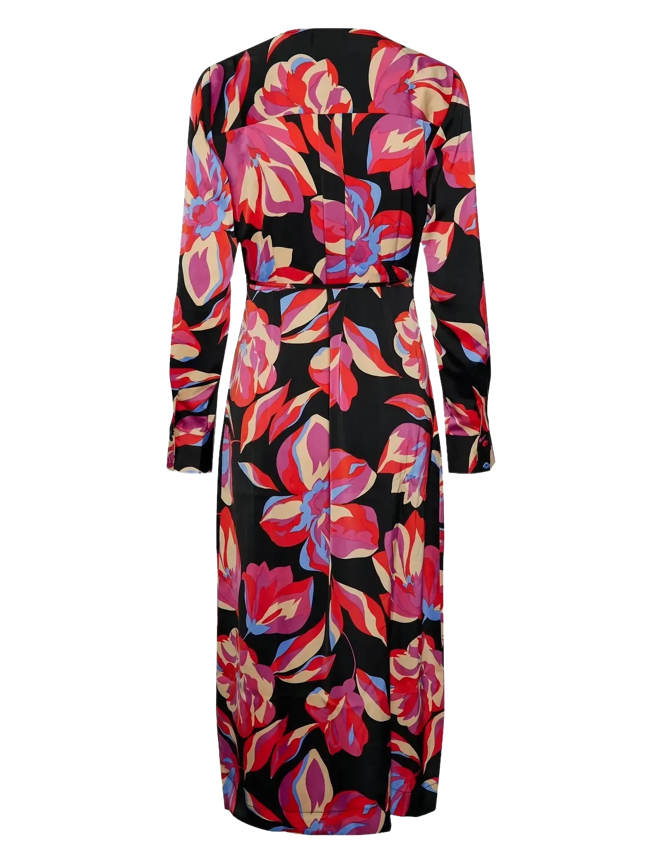 YAS - YASPELLA LS WRAP MIDI DRESS S. - wickelkleider - black - 2