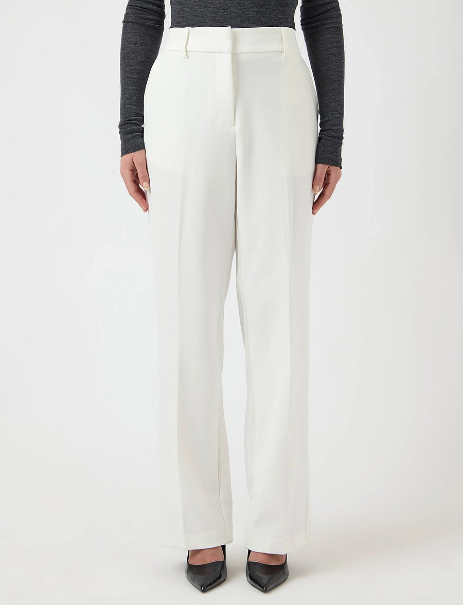 YAS - YASLIKKA HW PANTS S. NOOS - anzugshosen - star white - 0