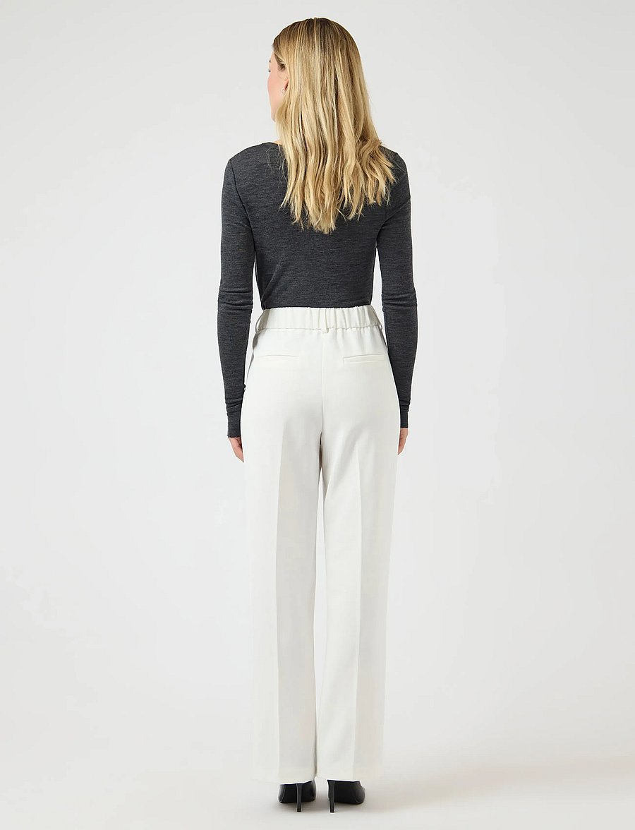 YAS - YASLIKKA HW PANTS S. NOOS - anzugshosen - star white - 3