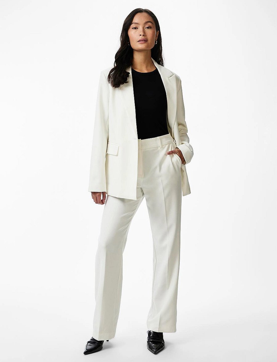 YAS - YASLIKKA HW PANTS S. NOOS - anzugshosen - star white - 5