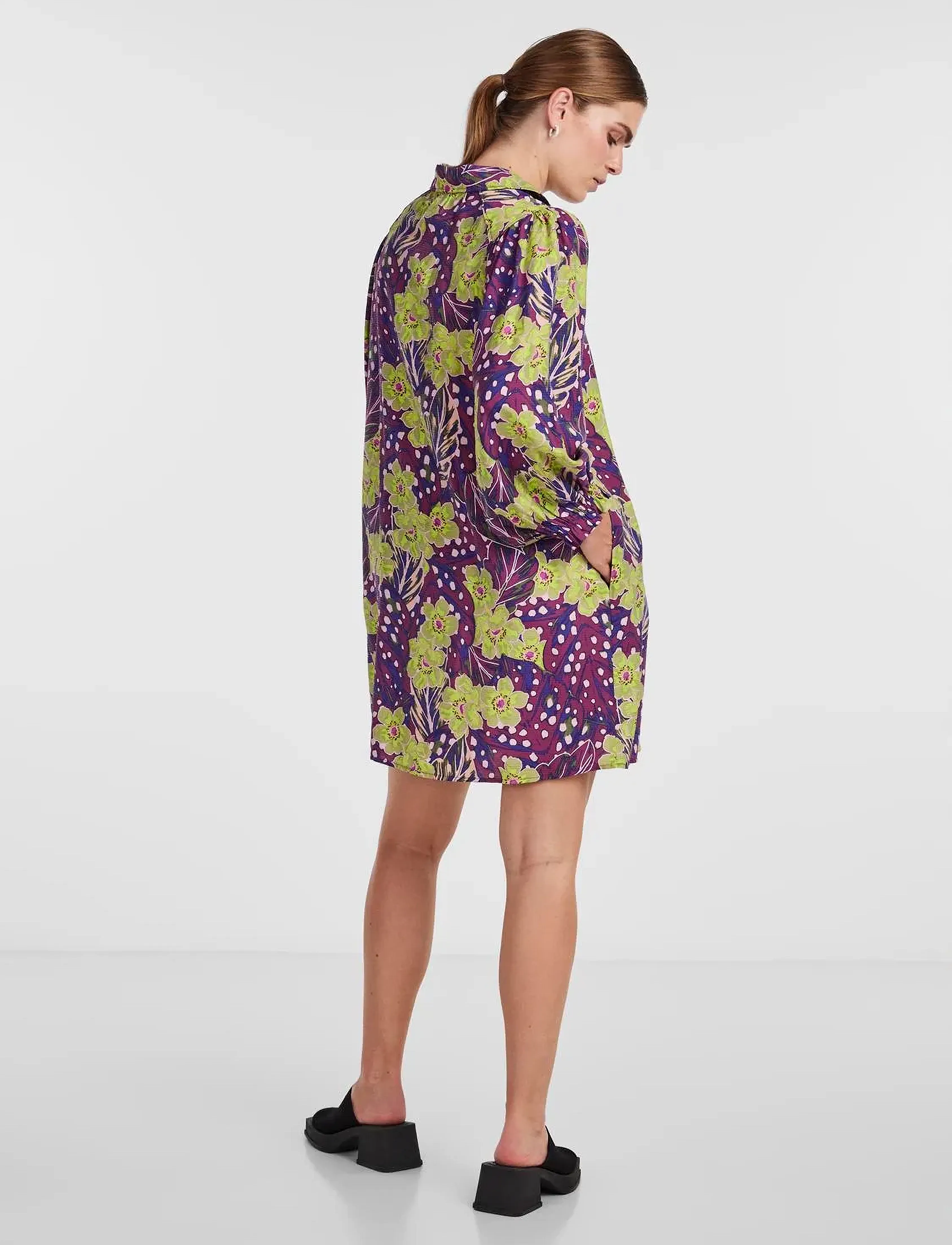 YAS - YASEMILI 7/8 SHIRT DRESS S. - hemdkleider - amaranth - 3