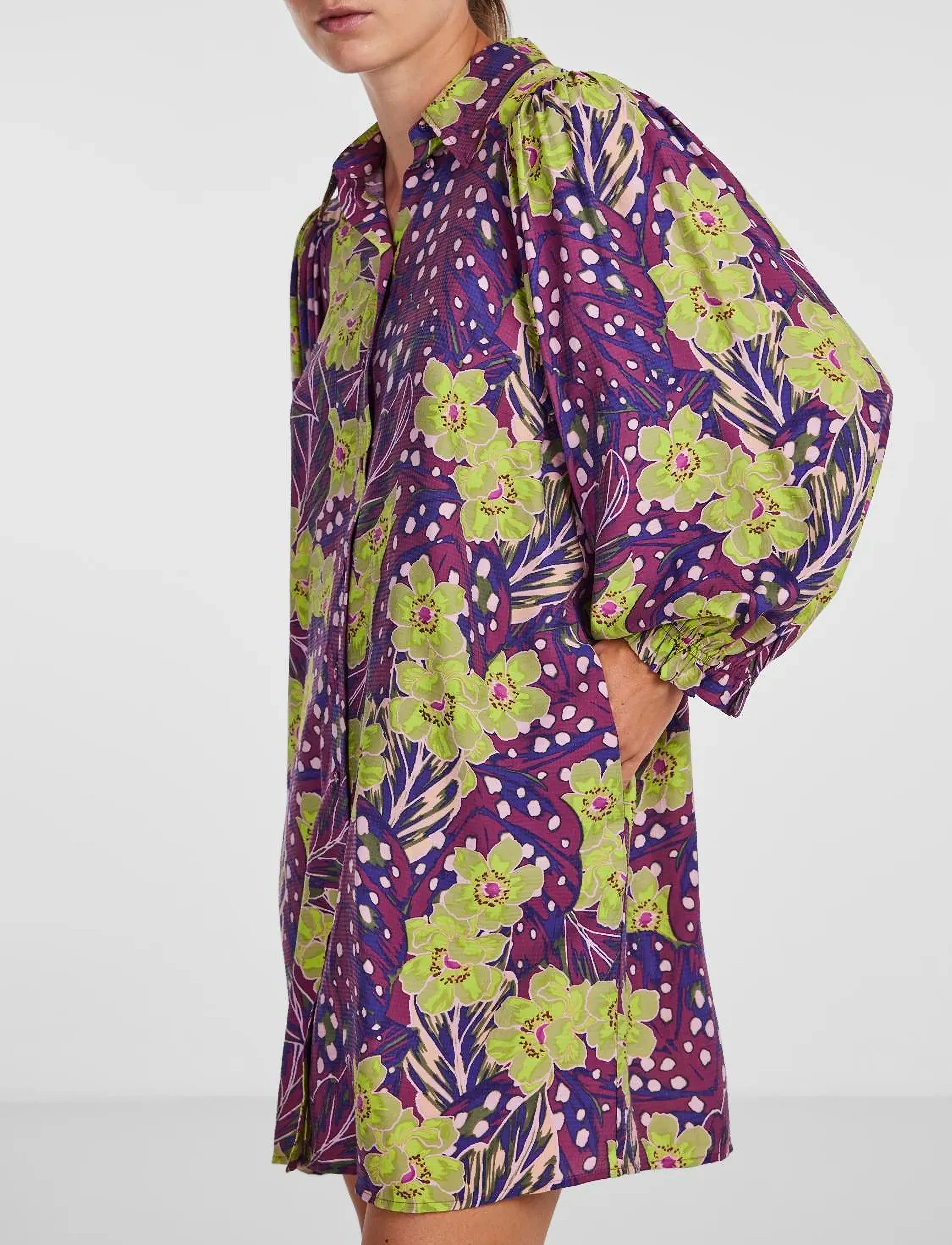 YAS - YASEMILI 7/8 SHIRT DRESS S. - hemdkleider - amaranth - 4