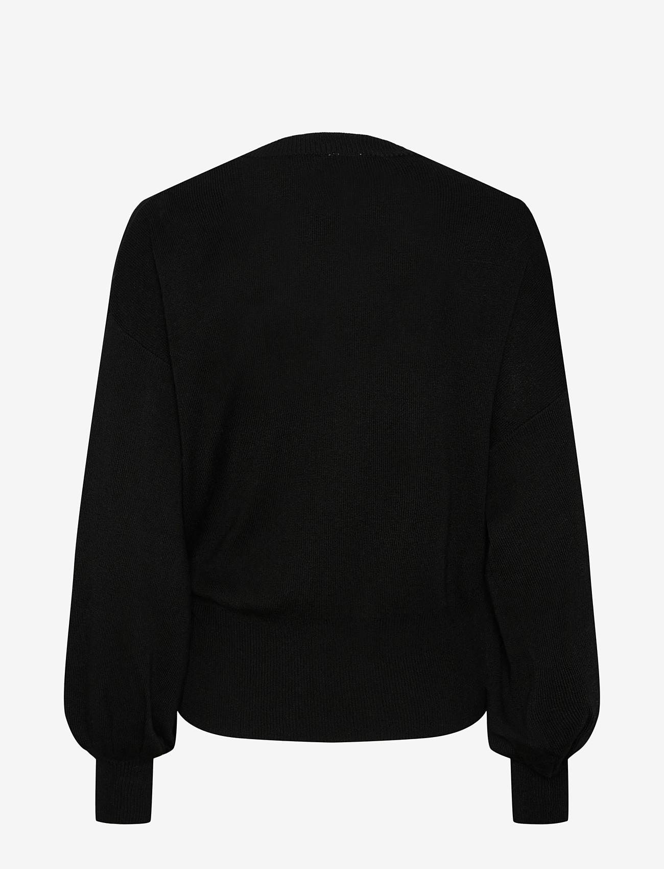 YAS - YASASSI LS WRAP KNIT CARDIGAN S. NOOS - koftor - black - 2