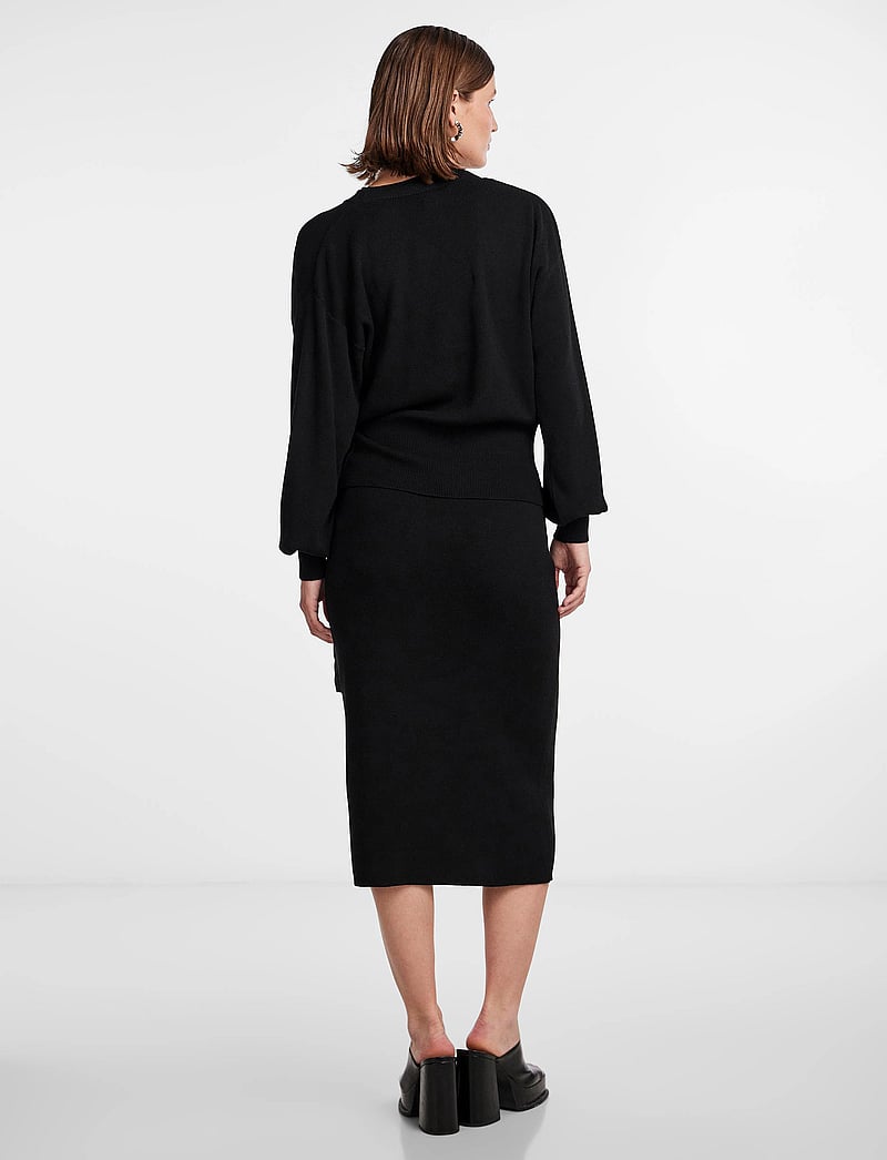 YAS - YASASSI LS WRAP KNIT CARDIGAN S. NOOS - koftor - black - 3