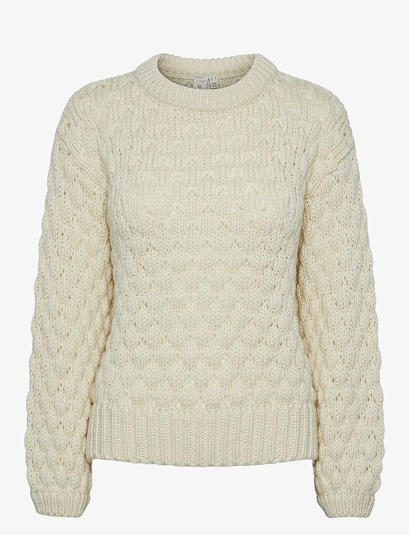 YAS - YASBUBBA LS KNIT PULLOVER S. NOOS - pullover - birch - 1