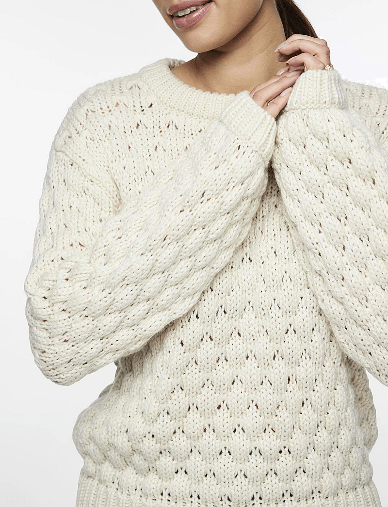 YAS - YASBUBBA LS KNIT PULLOVER S. NOOS - pullover - birch - 4