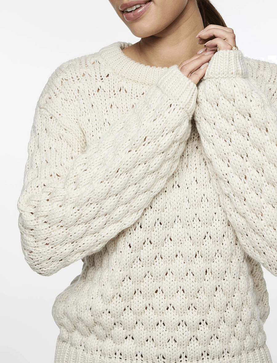 YAS - YASBUBBA LS KNIT PULLOVER S. NOOS - pullover - birch - 4