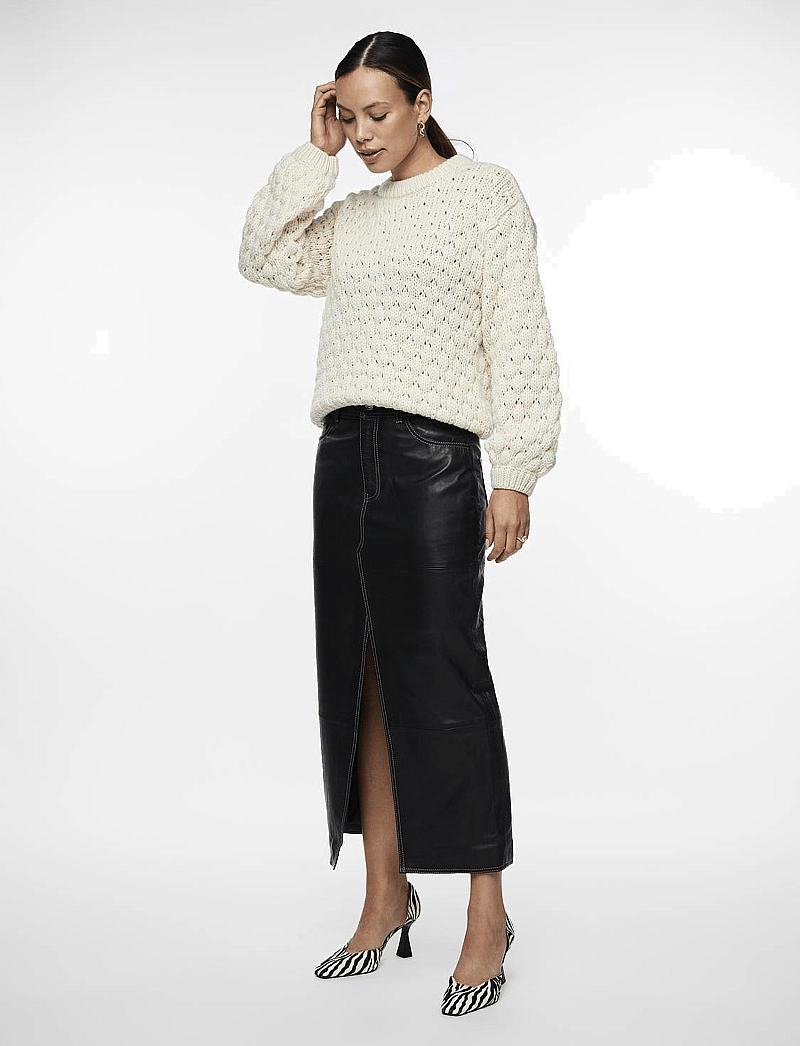 YAS - YASBUBBA LS KNIT PULLOVER S. NOOS - pullover - birch - 5