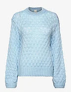 YASBUBBA LS KNIT PULLOVER S. NOOS - CLEAR SKY