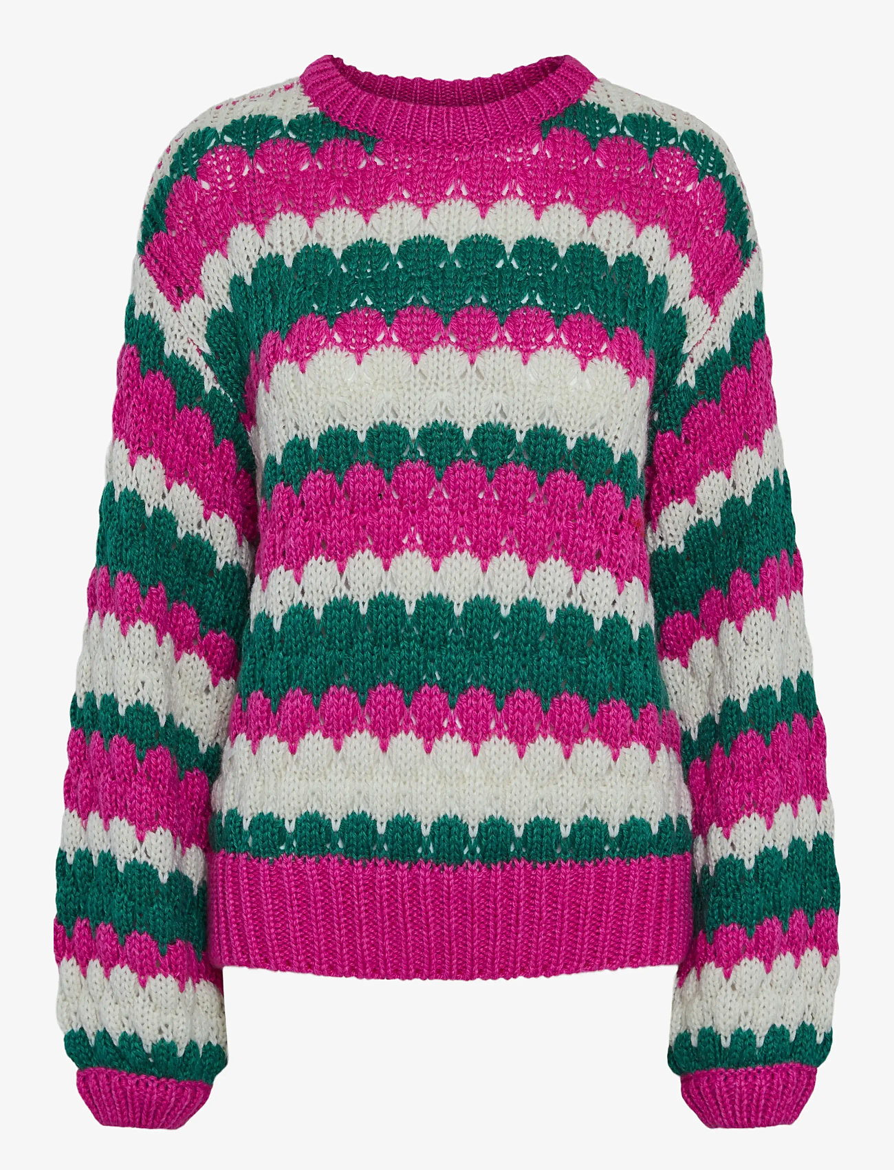 YAS - YASBUBBA LS KNIT PULLOVER S. NOOS - sügisesed riided - fuchsia fedora - 0