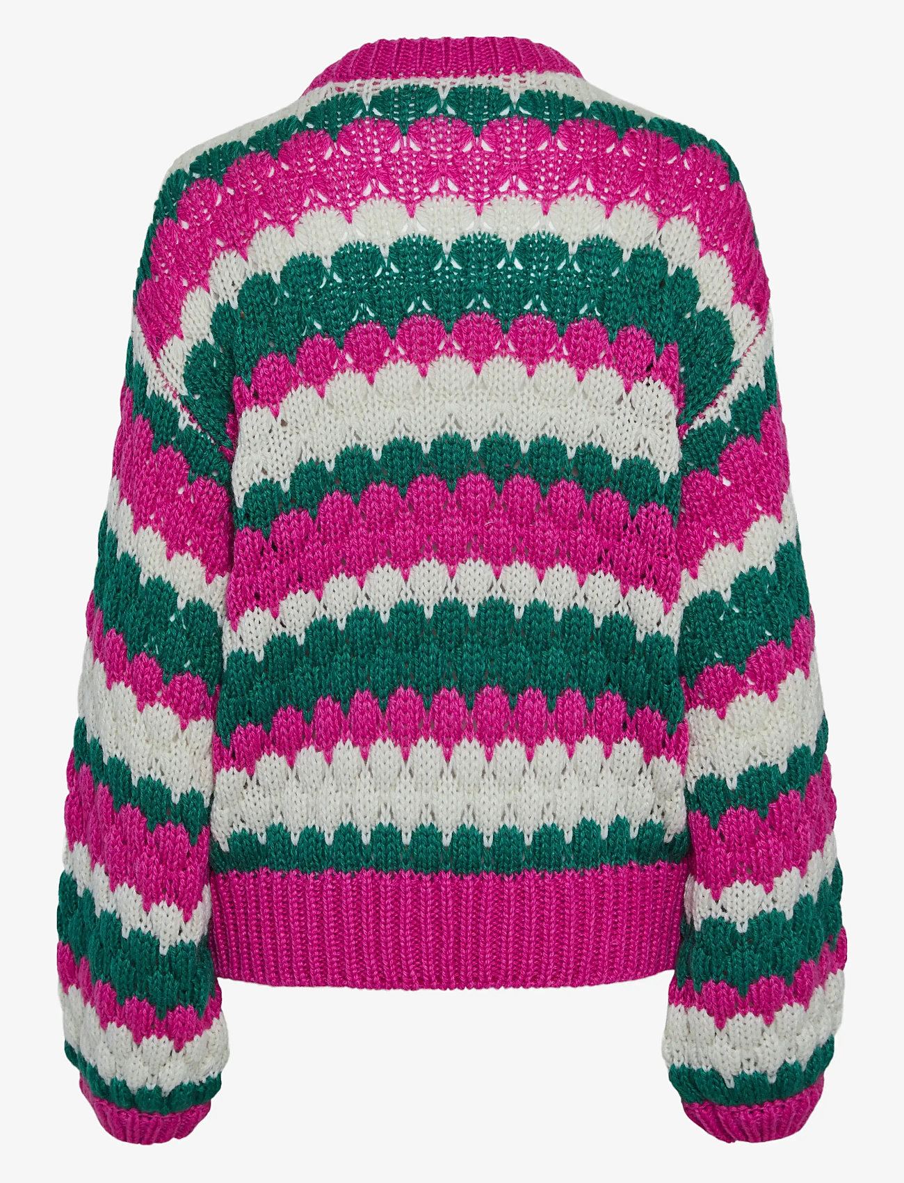 YAS - YASBUBBA LS KNIT PULLOVER S. NOOS - sügisesed riided - fuchsia fedora - 1