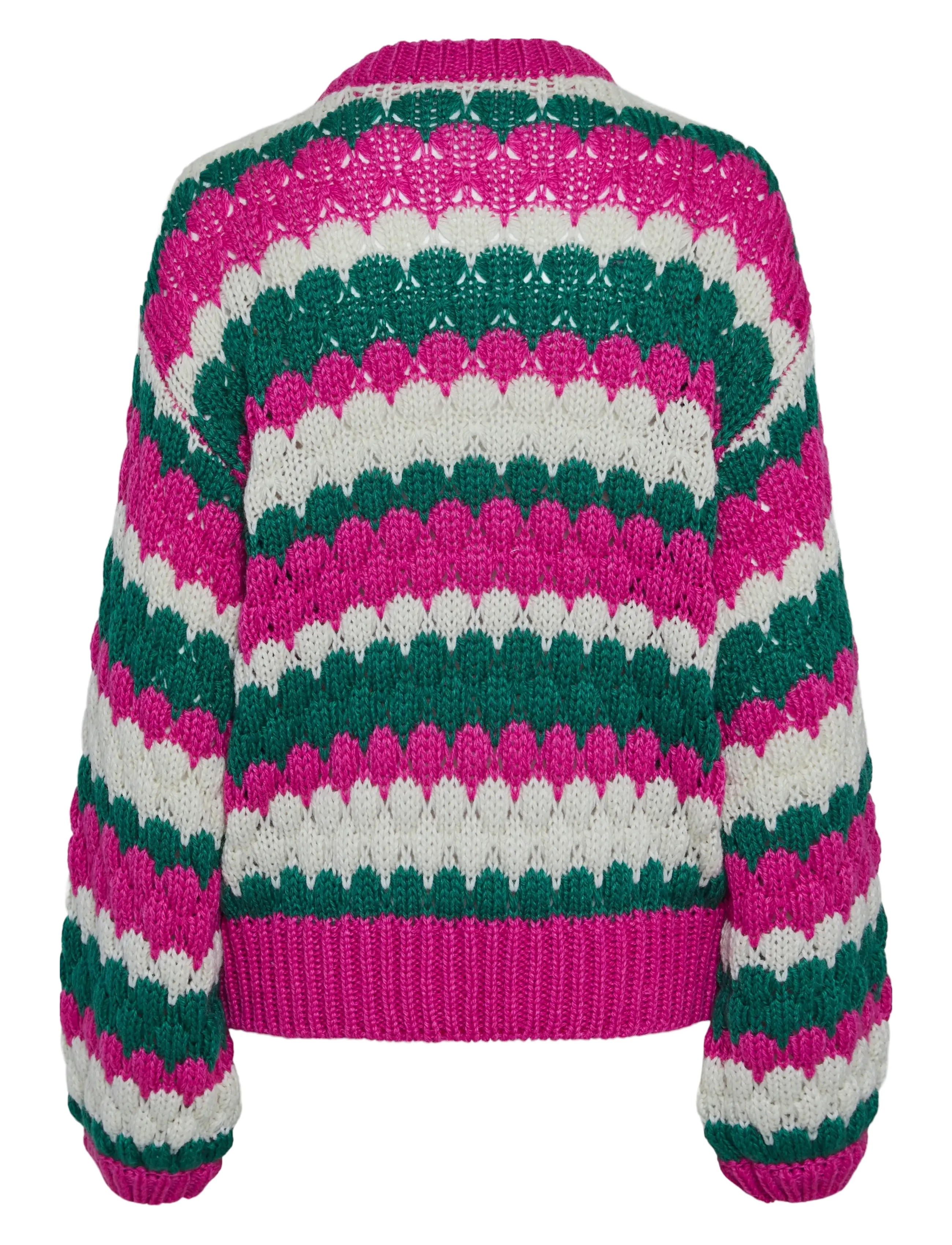 YAS - YASBUBBA LS KNIT PULLOVER S. NOOS - pullover - fuchsia fedora - 2
