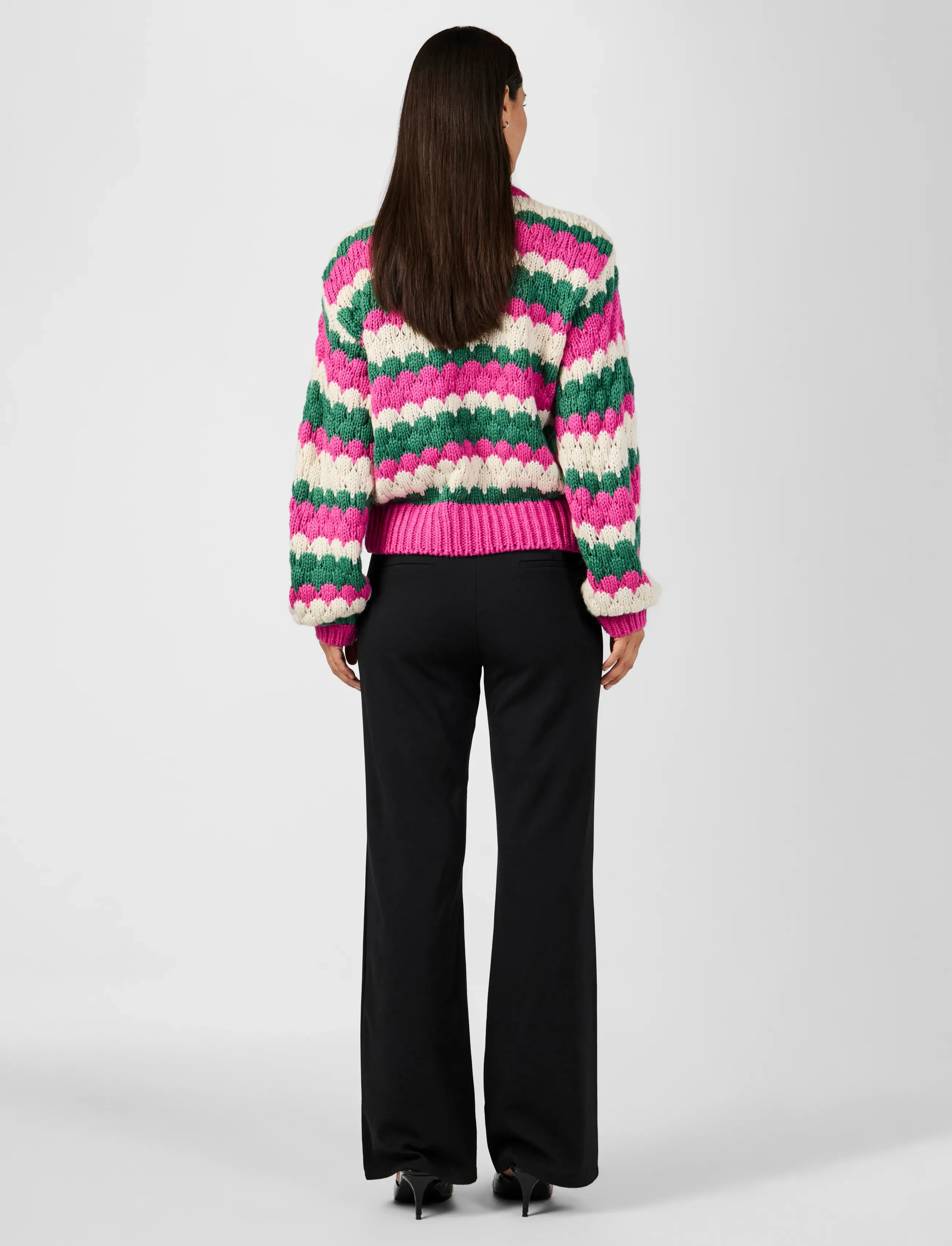 YAS - YASBUBBA LS KNIT PULLOVER S. NOOS - pullover - fuchsia fedora - 3
