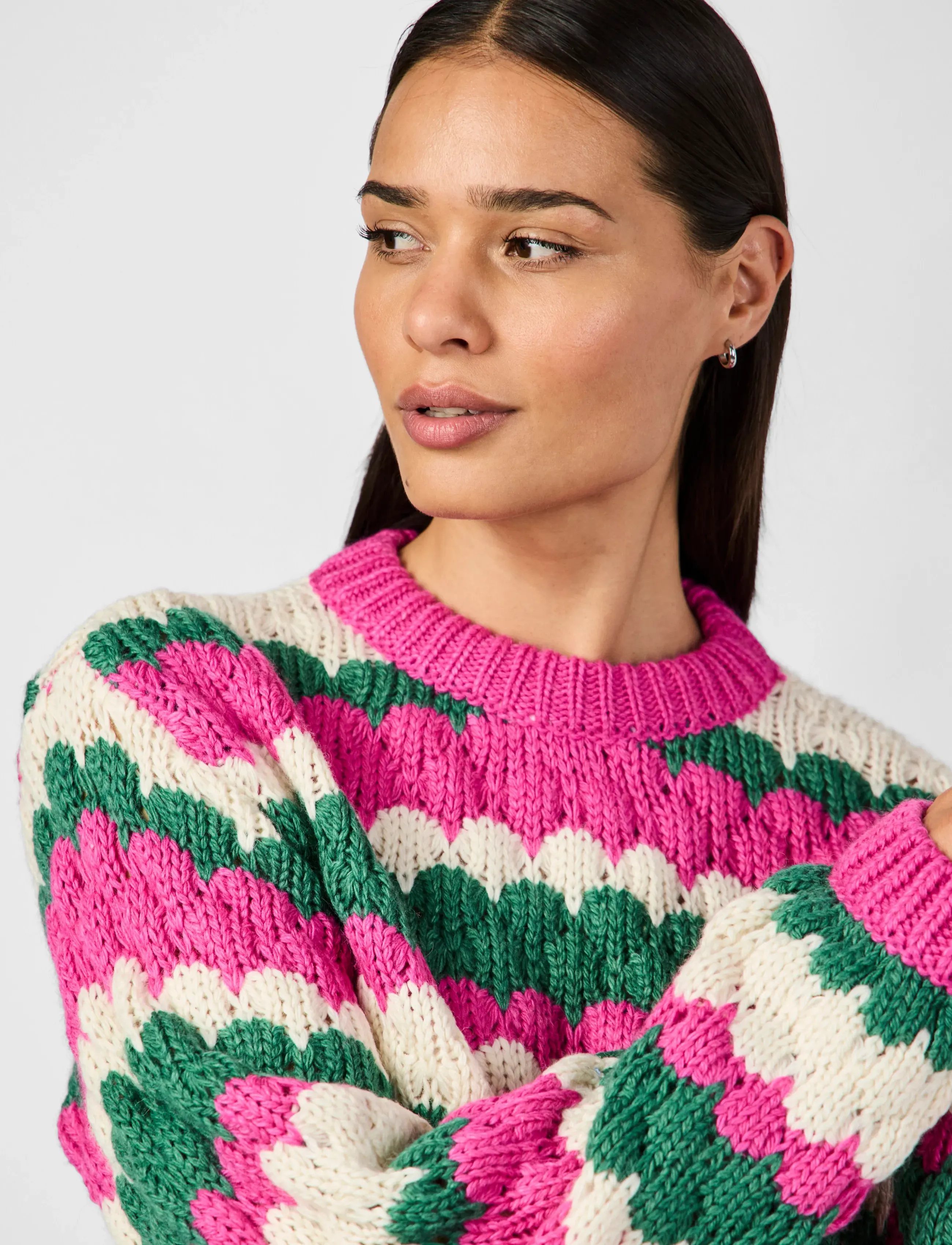 YAS - YASBUBBA LS KNIT PULLOVER S. NOOS - pullover - fuchsia fedora - 5