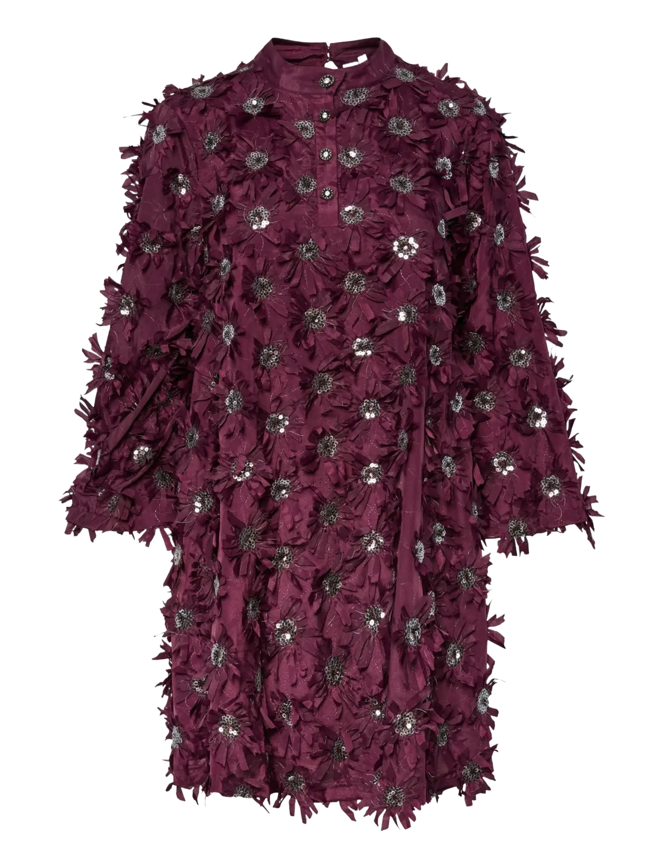 YAS YASABELONE 7/8 SHORT DRESS - SHOW - Clothing - PORT ROYALE / burgundy