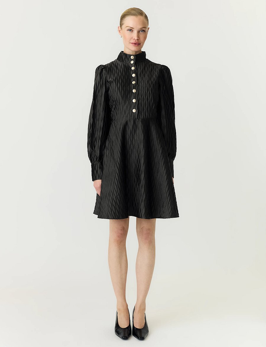 YAS - YASRIPPLE LS DRESS S. NOOS - pidulikud kleidid - black - 0