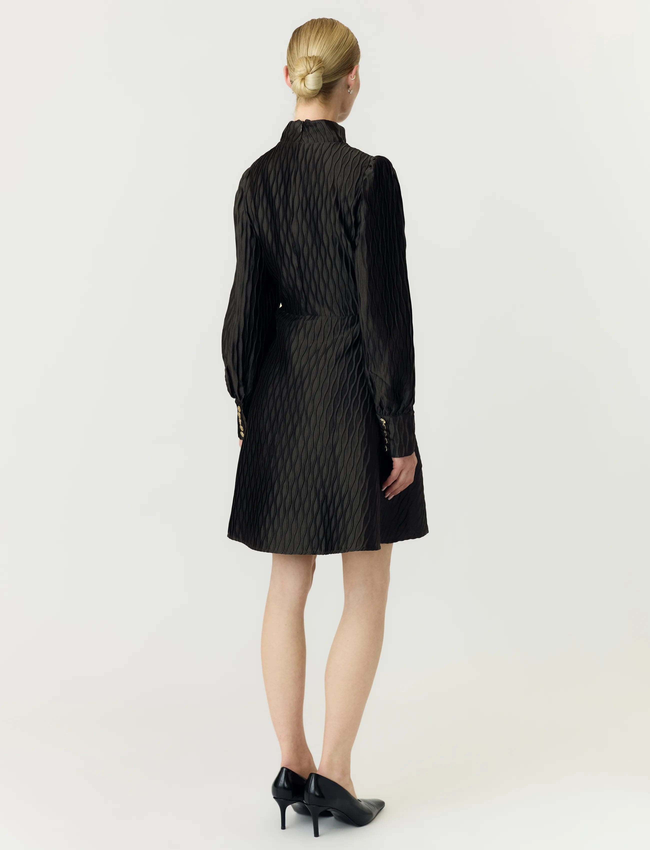 YAS - YASRIPPLE LS DRESS S. NOOS - pidulikud kleidid - black - 3