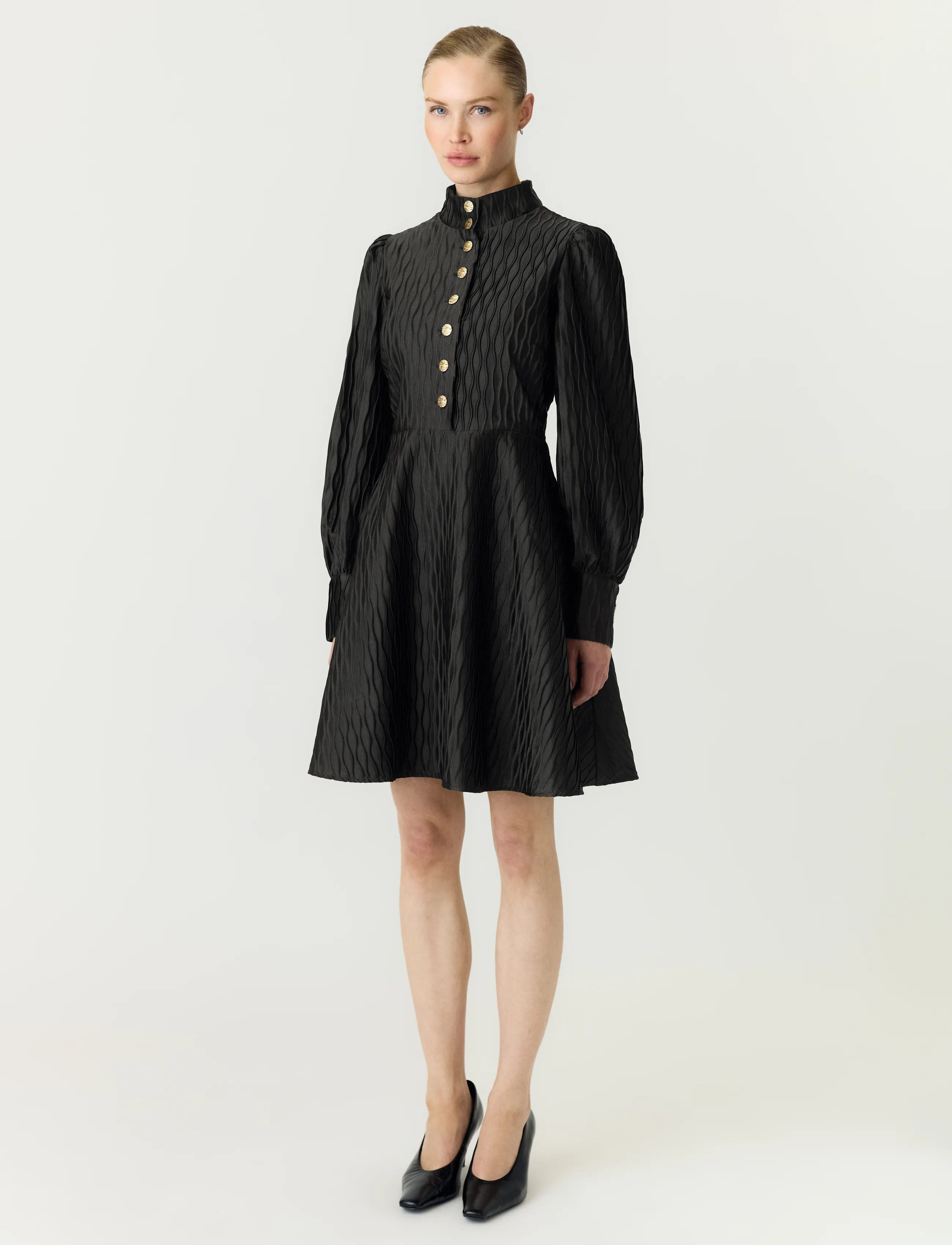 YAS - YASRIPPLE LS DRESS S. NOOS - pidulikud kleidid - black - 4