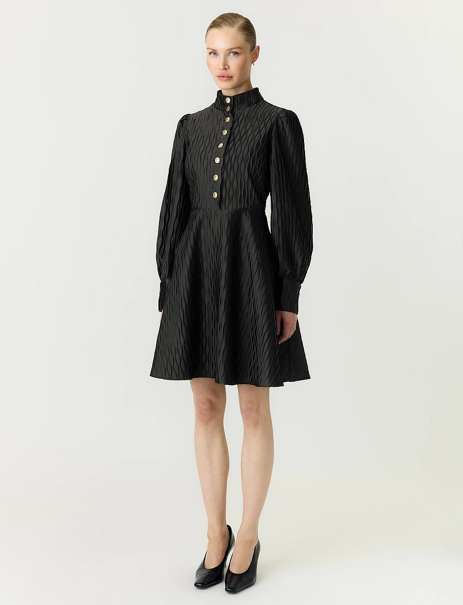 YAS - YASRIPPLE LS DRESS S. NOOS - pidulikud kleidid - black - 4