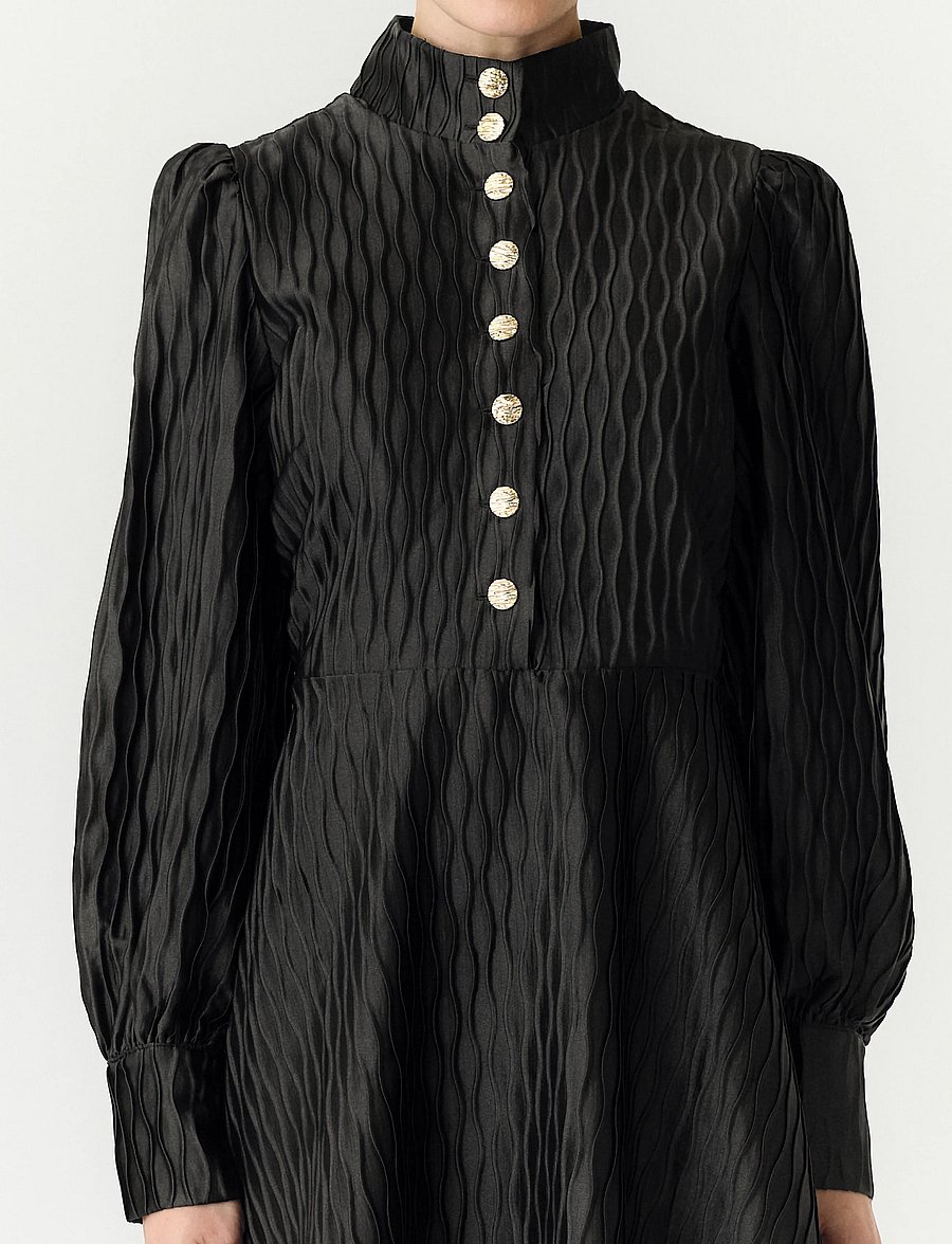 YAS - YASRIPPLE LS DRESS S. NOOS - pidulikud kleidid - black - 5