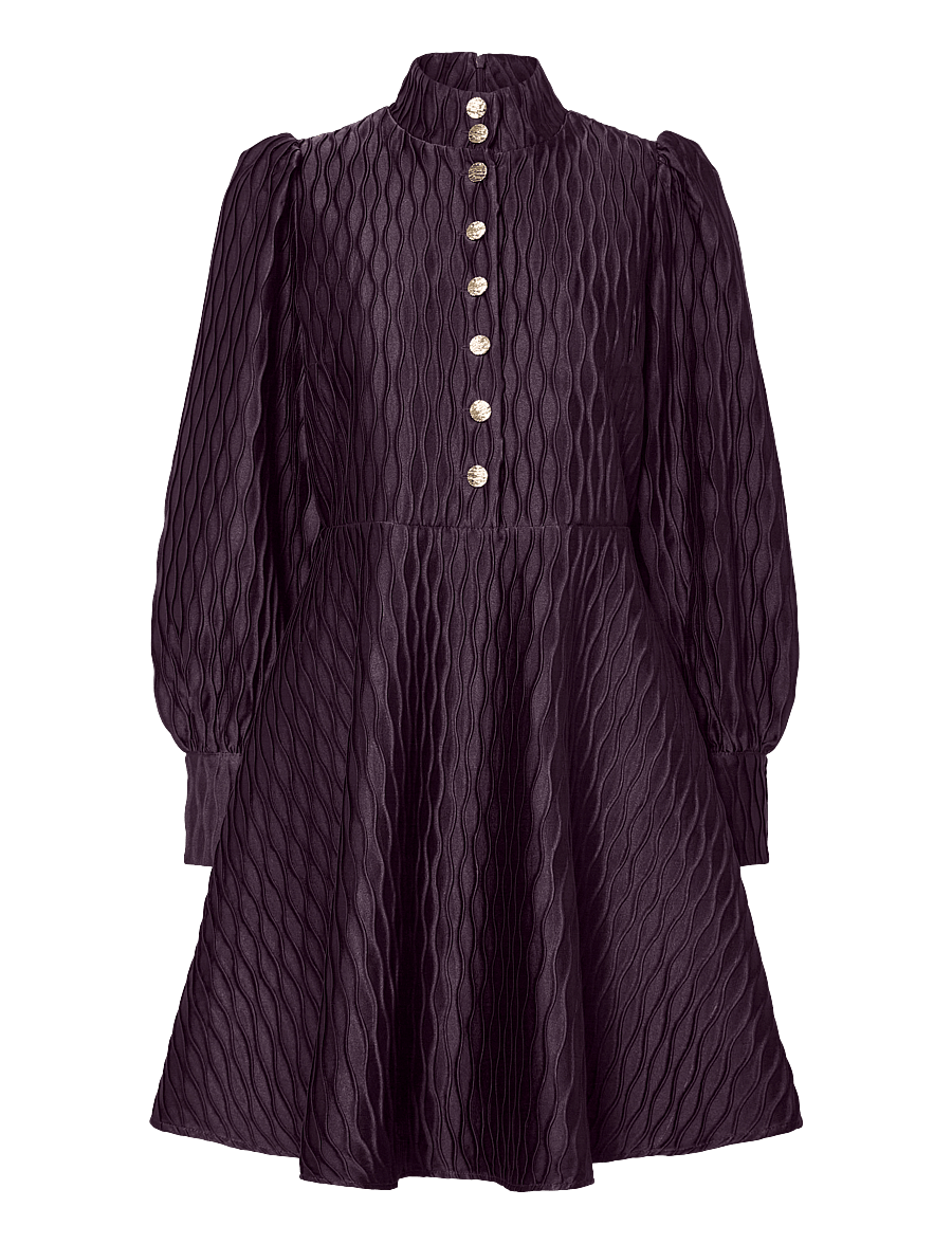 YAS - YASRIPPLE LS DRESS S. NOOS - pidulikud kleidid - plum perfect - 1