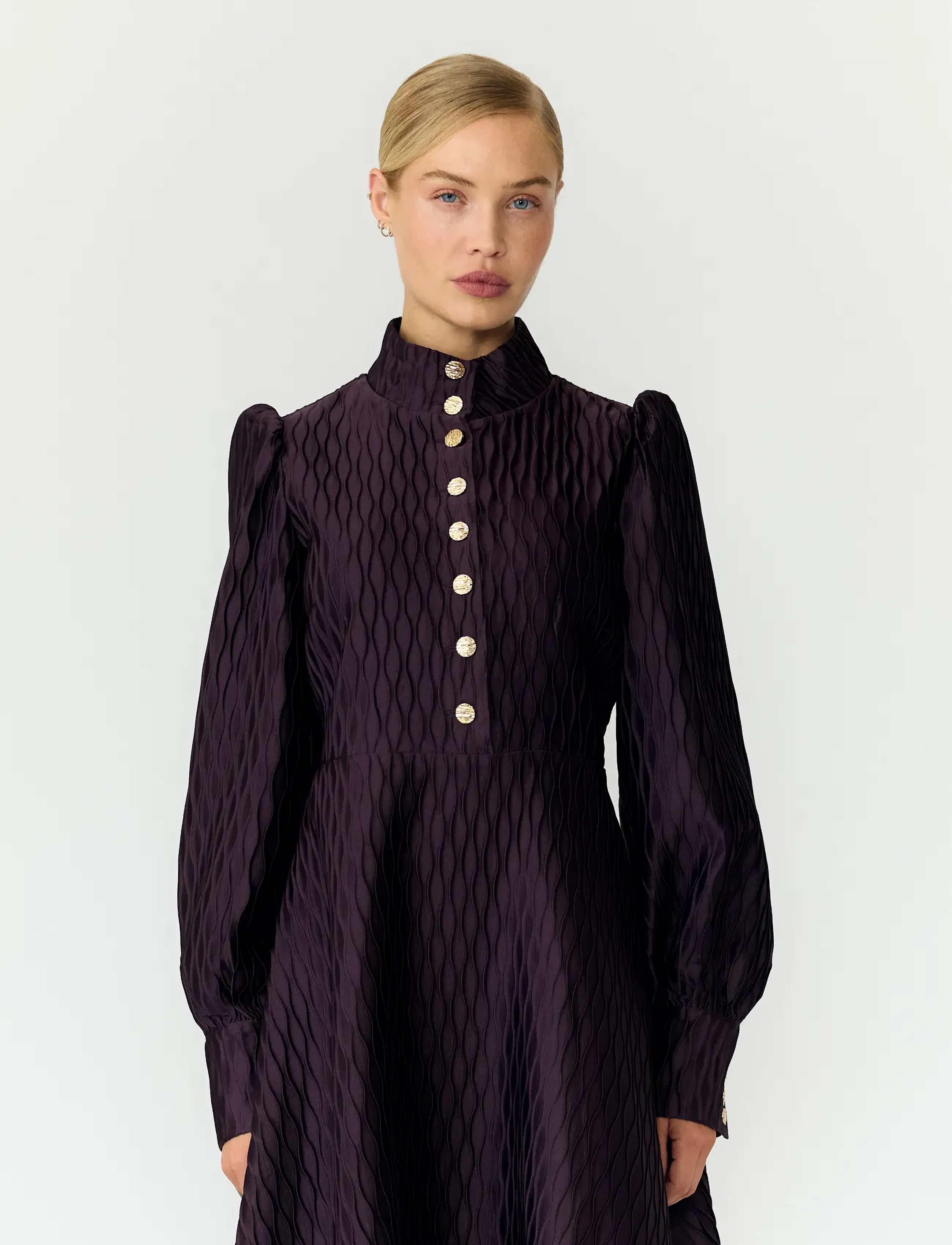 YAS YASRIPPLE LS DRESS S. NOOS - Partykleider - PLUM PERFECT / purple
