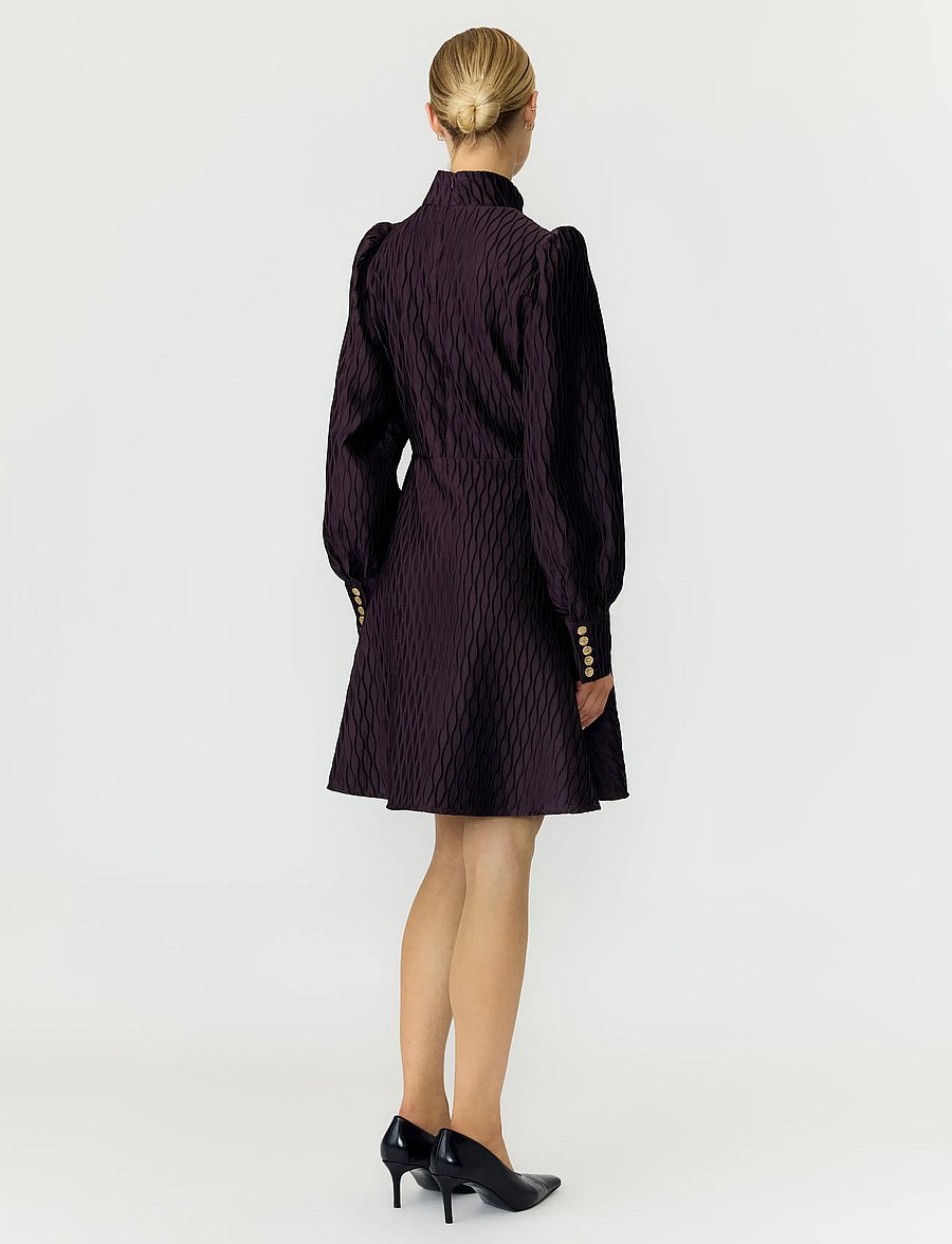YAS - YASRIPPLE LS DRESS S. NOOS - pidulikud kleidid - plum perfect - 3
