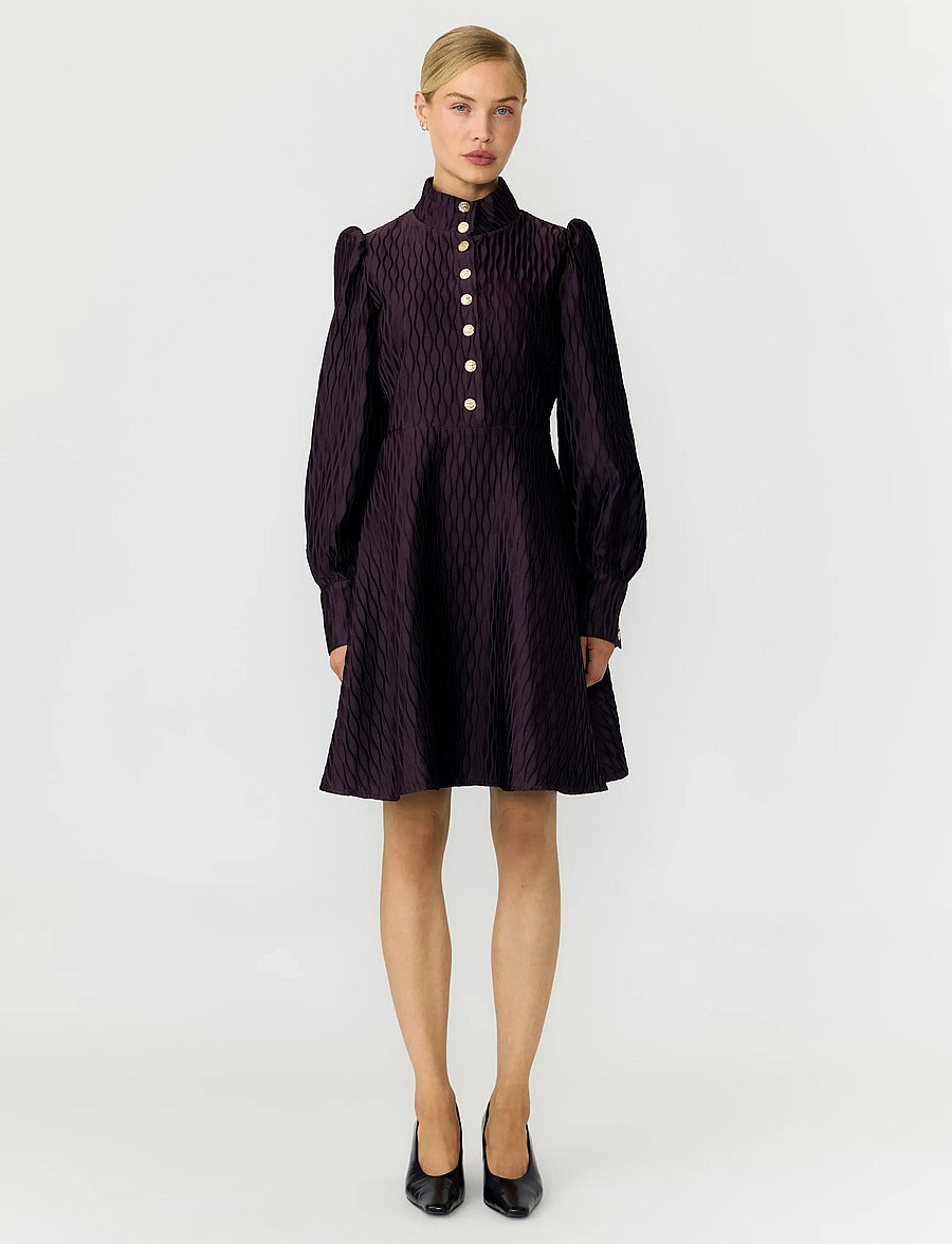 YAS - YASRIPPLE LS DRESS S. NOOS - pidulikud kleidid - plum perfect - 4