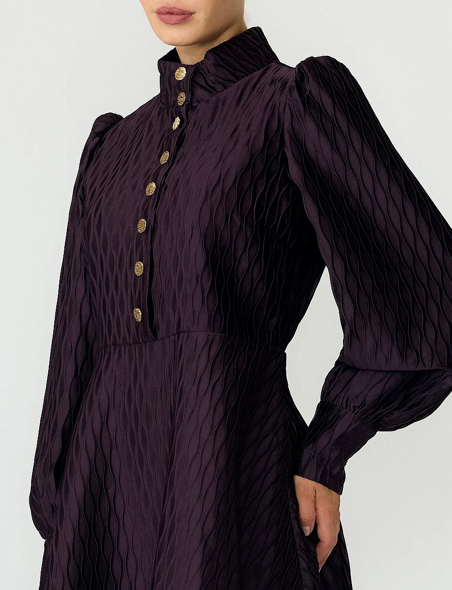 YAS - YASRIPPLE LS DRESS S. NOOS - pidulikud kleidid - plum perfect - 5