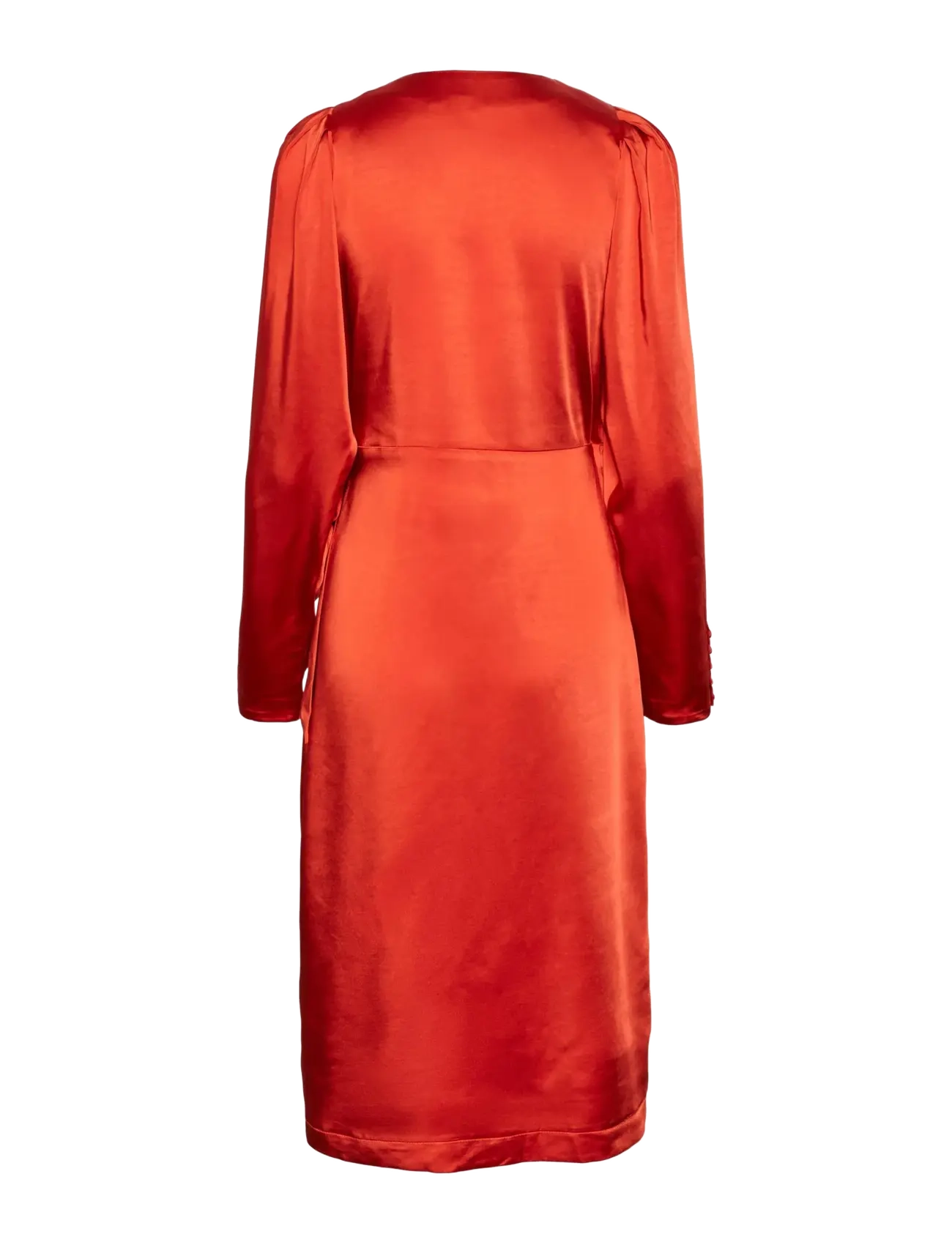 YAS - YASPAINTERLY LS WRAP MIDI DESS S. - SHOW - slå-om-kjoler - fiery red - 2