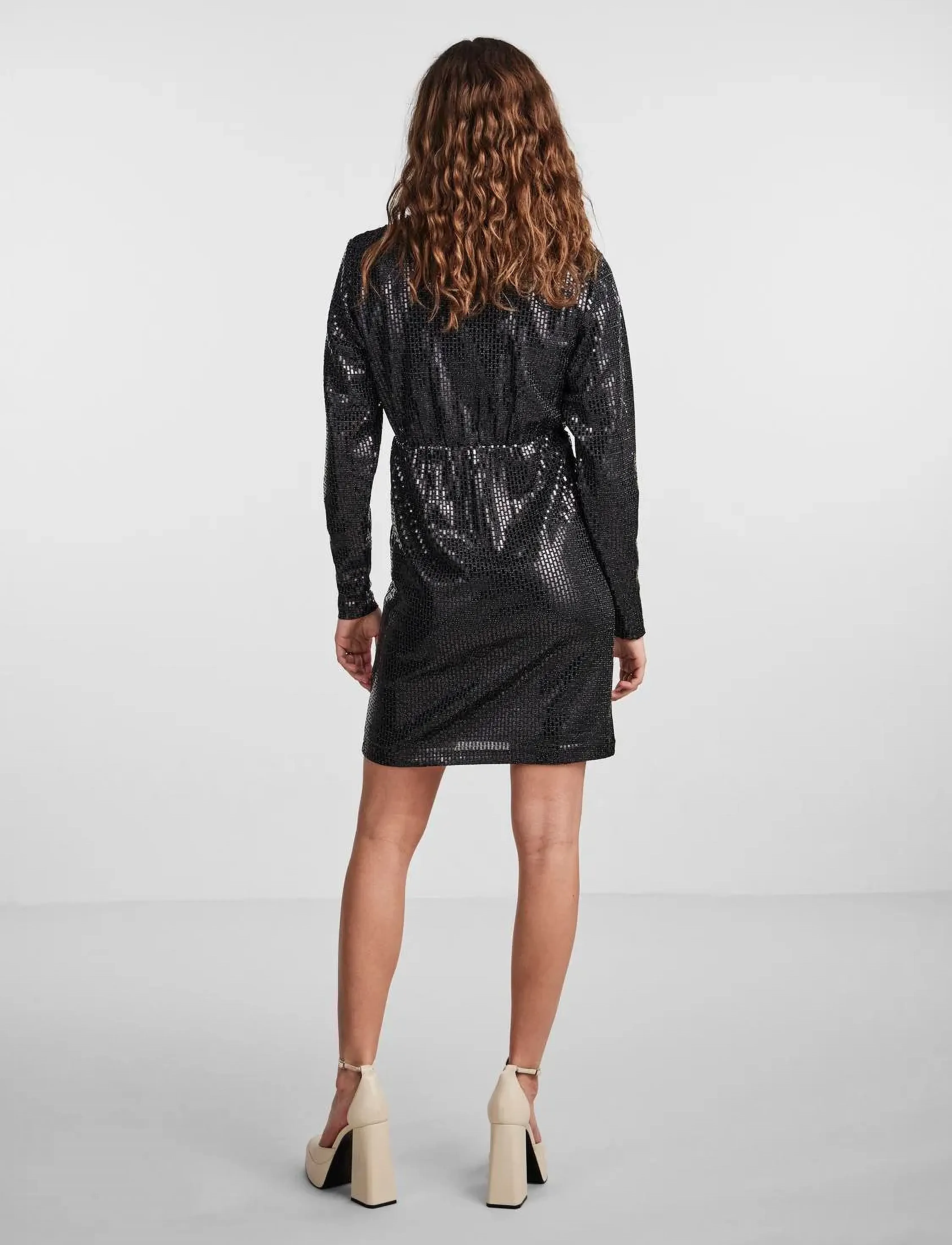 YAS - YASDARKNESS LS DRESS - SHOW - festtøj til outletpriser - black - 3