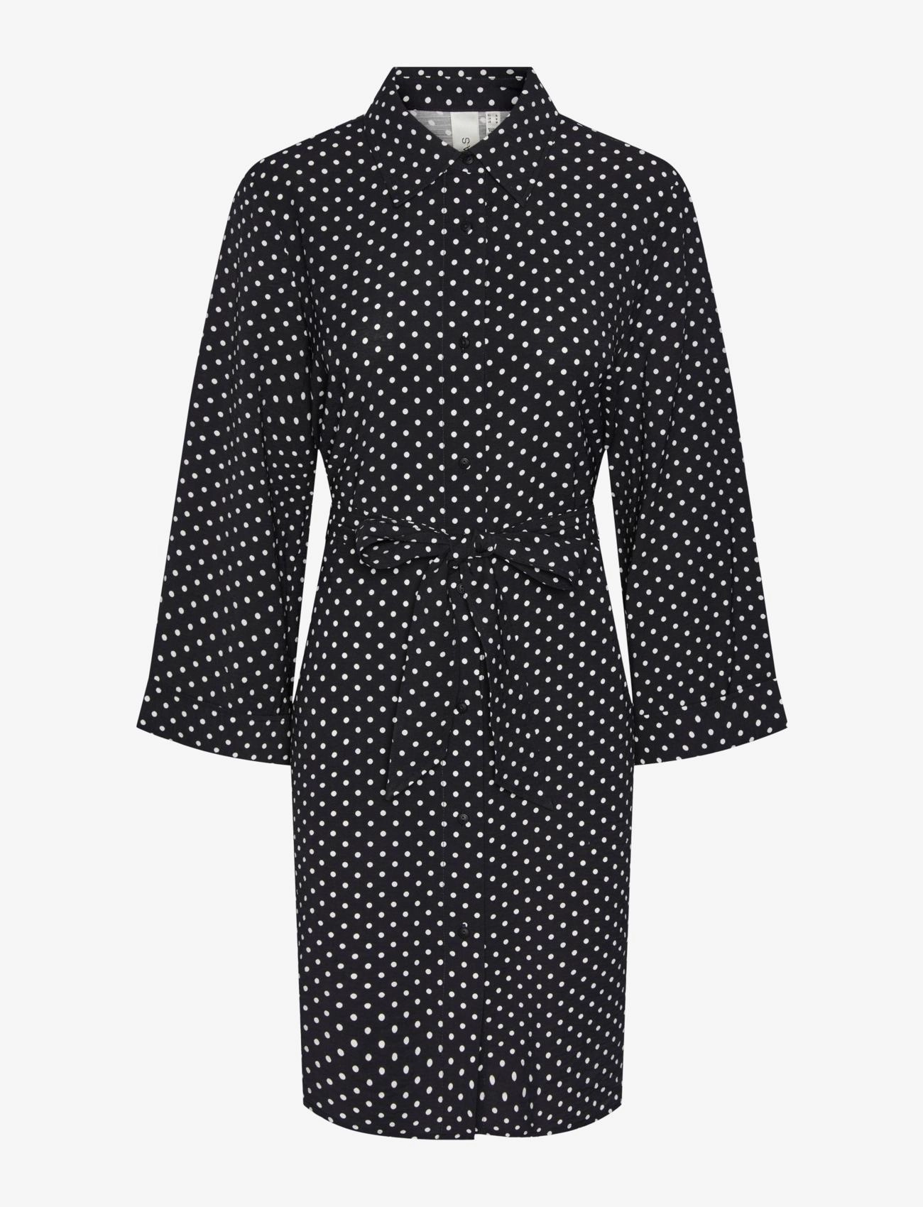 YASDALILA 7/8 SHIRT DRESS - BLACK