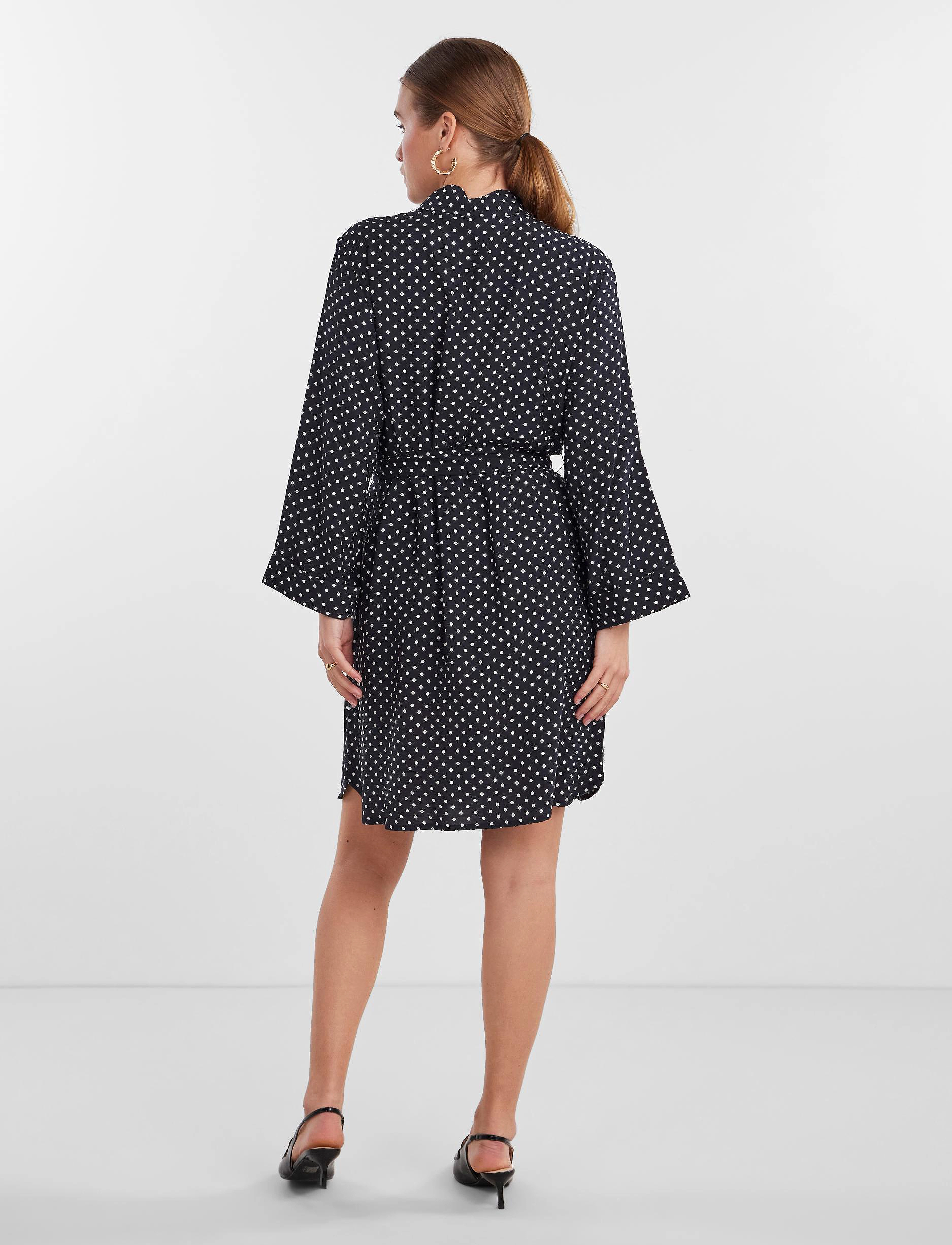 YAS - YASDALILA 7/8 SHIRT DRESS - hemdkleider - black - 3