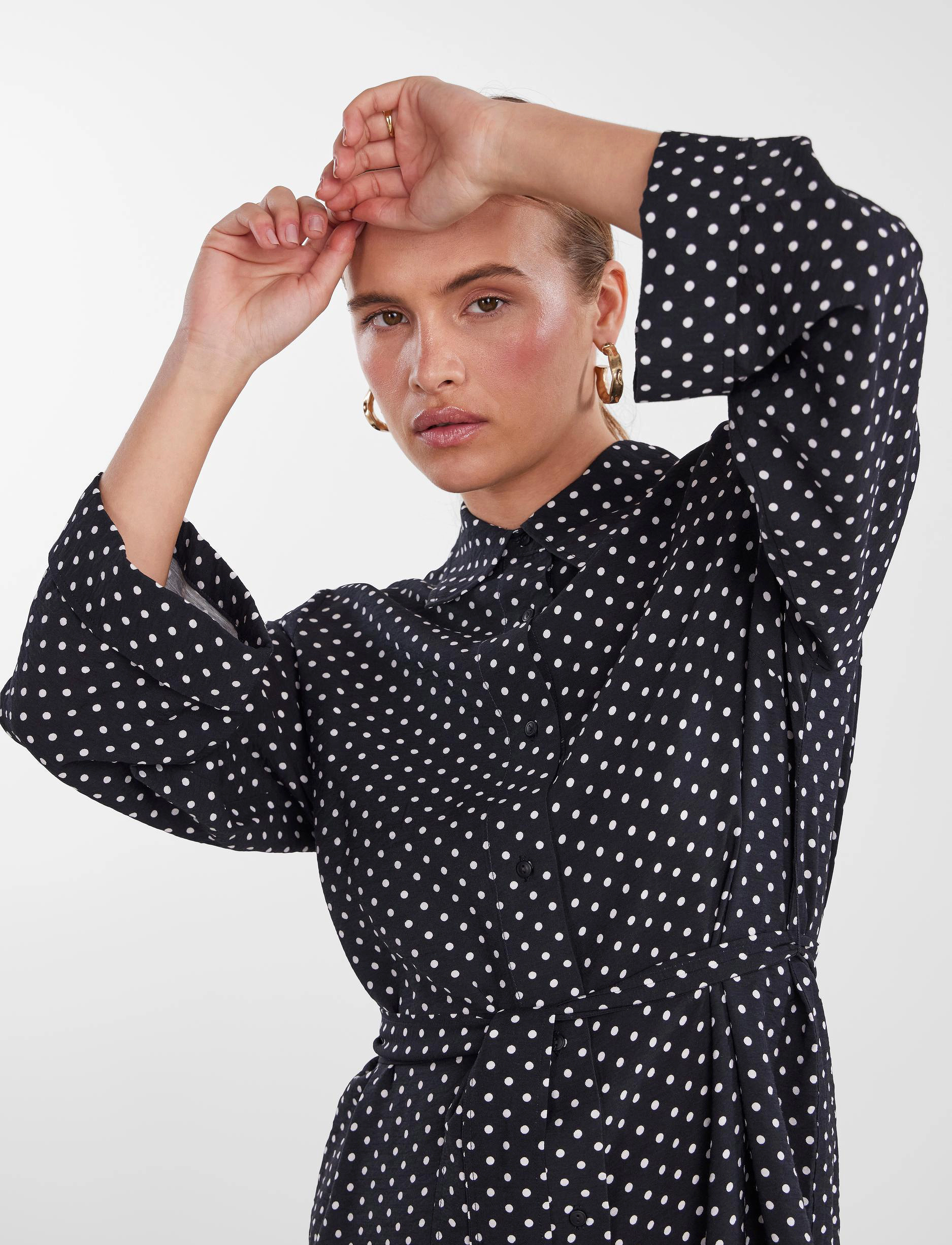 YAS - YASDALILA 7/8 SHIRT DRESS - hemdkleider - black - 5