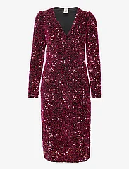 YAS - YASPINKO SEQUIN LS MIDI DRESS - SHOW - party wear at outlet prices - pink/black - 0