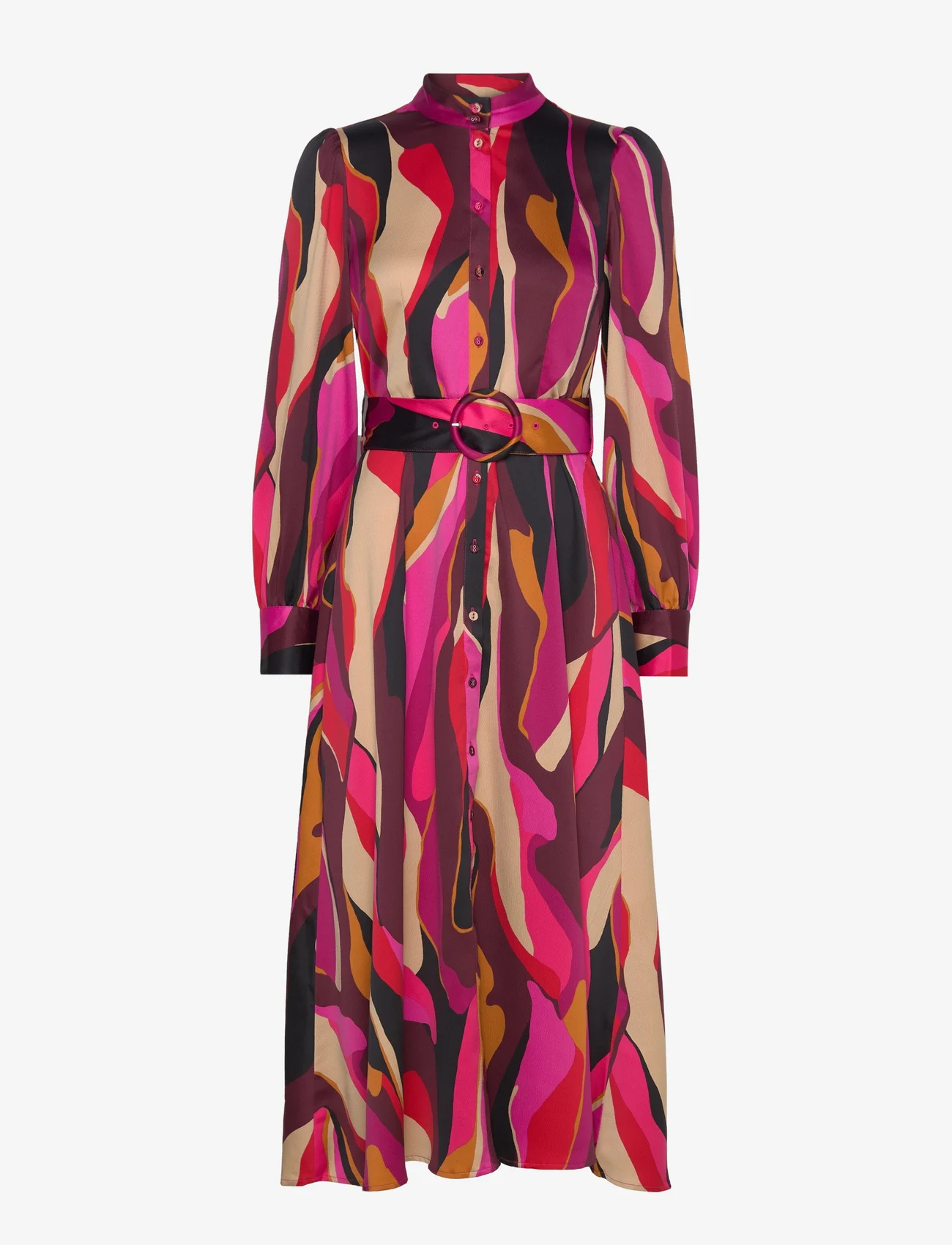 YAS - YASFIGANA LS LONG SHIRT DRESS S. - midi-kleider - rose violet - 0